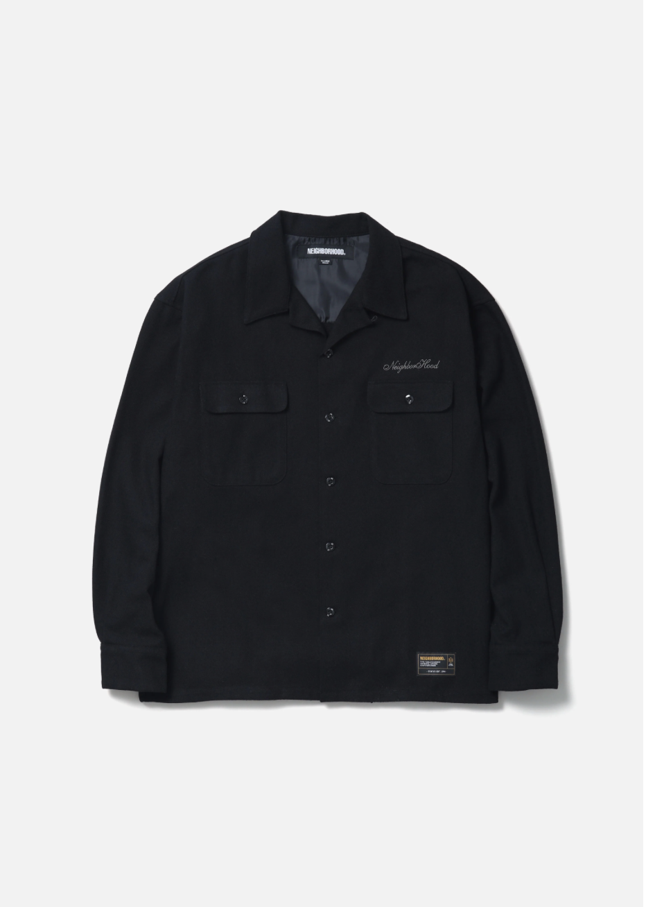 【NEIGHBORHOOD 】1129發售 HERRINGBONE OPEN COLLAR SHIRT LS