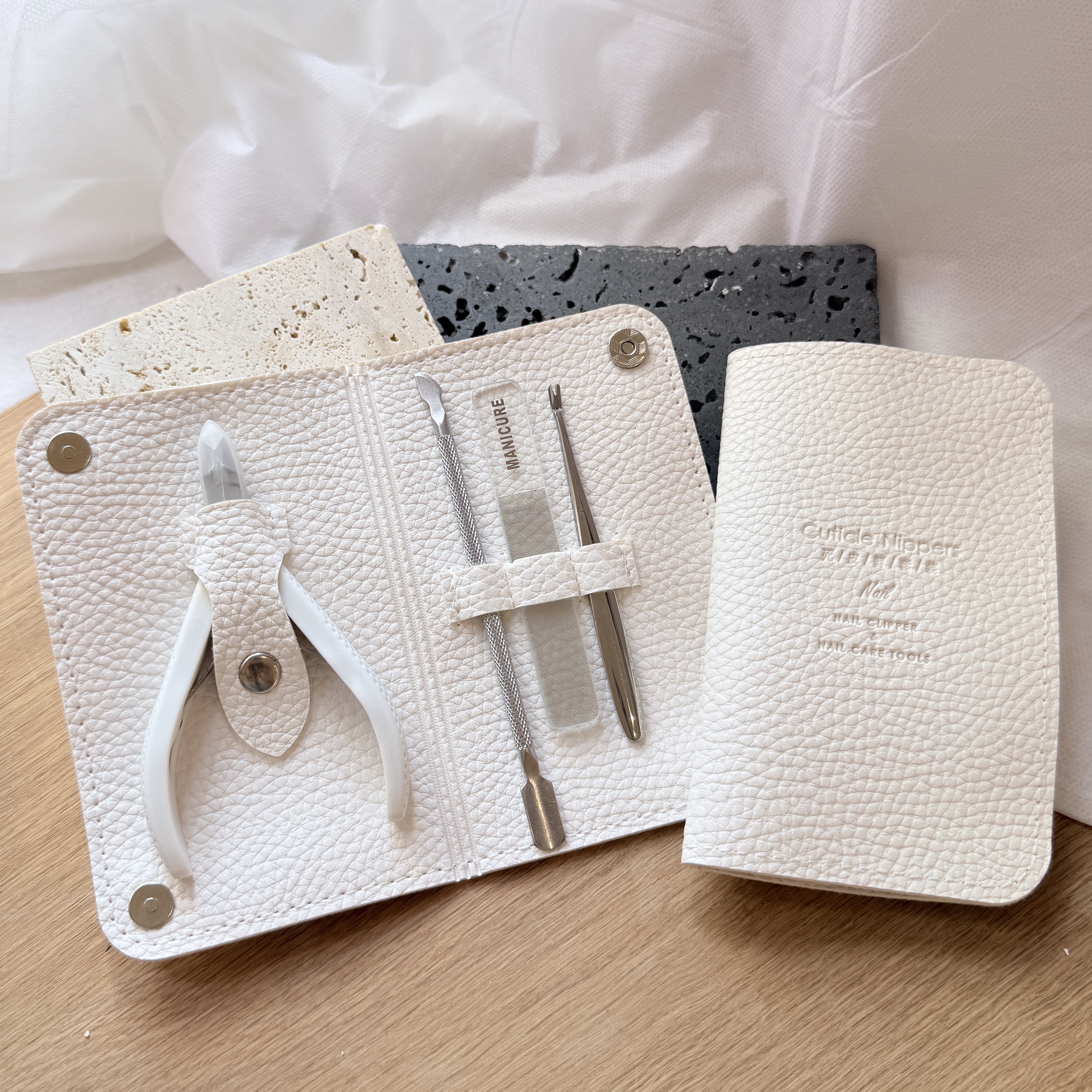 baby:nail ︳Cuticle Nippers Set (Cuticle Scissors, Steel Push Bar, Cuticle Fork, Nail File)