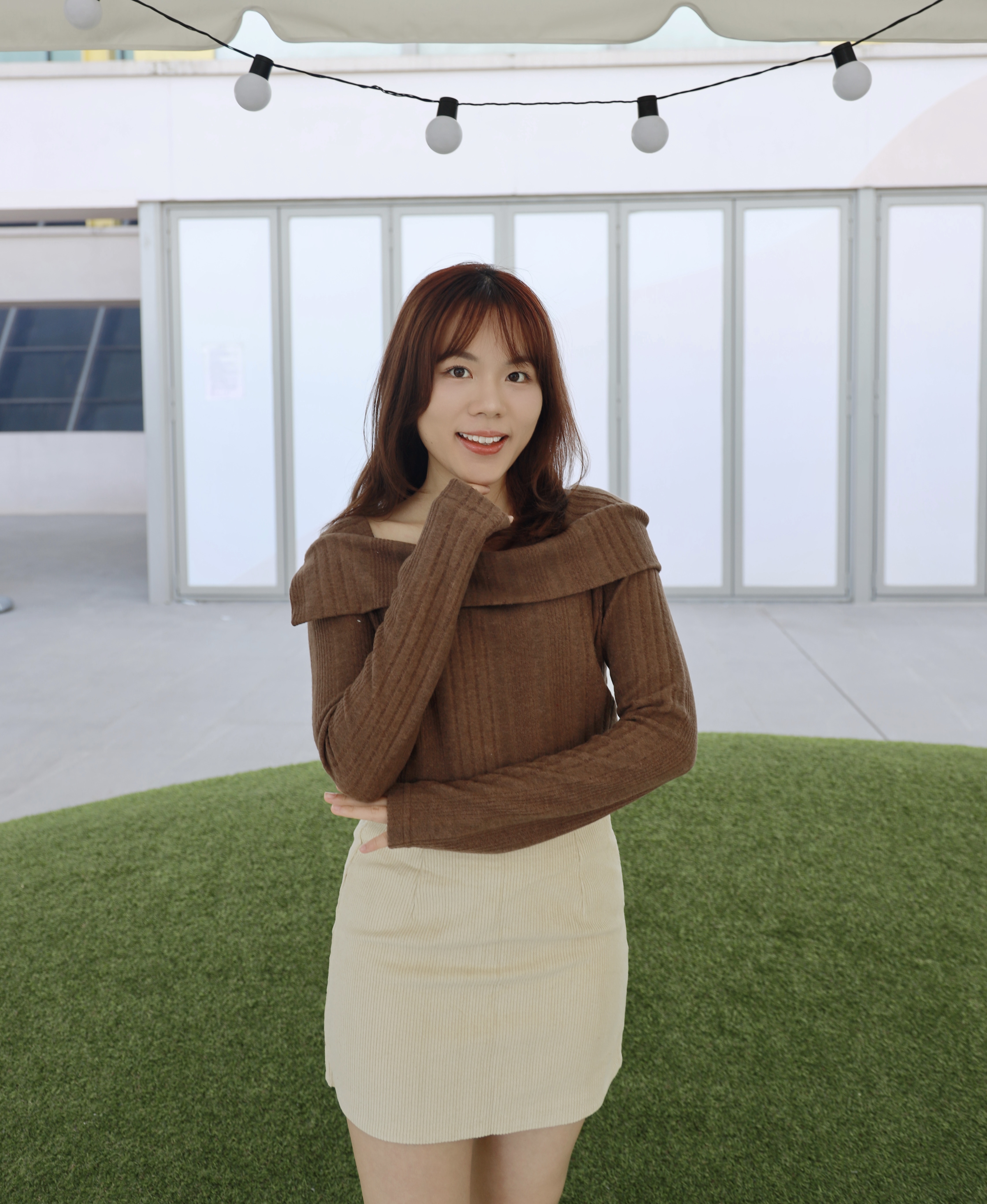 ||TOP596|| 直紋一字膊優美TOP