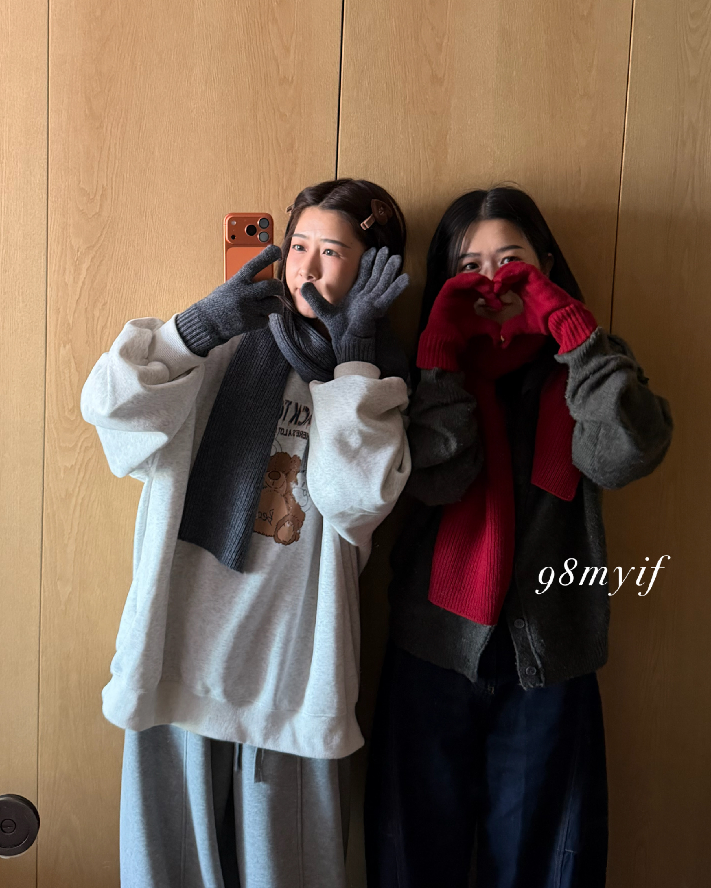 P27 🧤可愛2件套一次滿足 手套+圍巾 (3colors)現貨