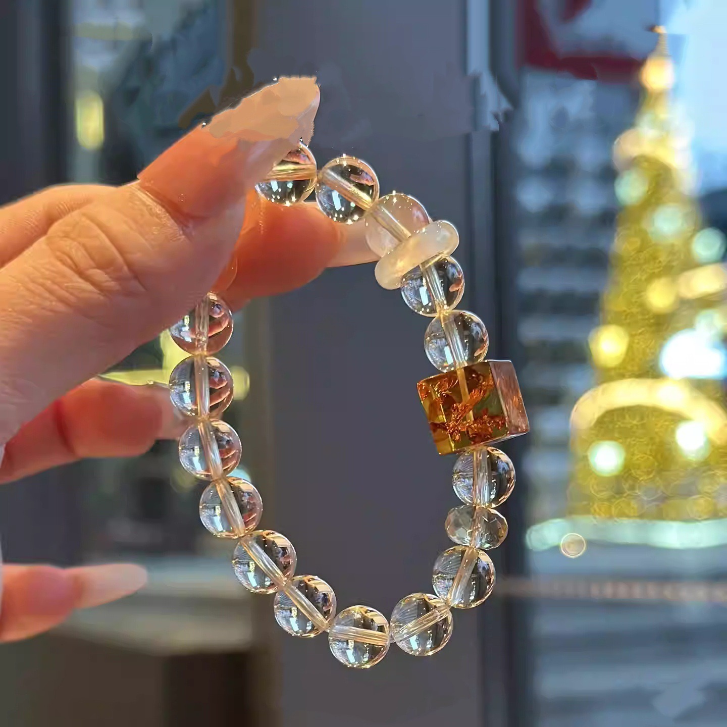 【虎虎生威】白水晶x黃塔晶暴富水晶能量手鍊