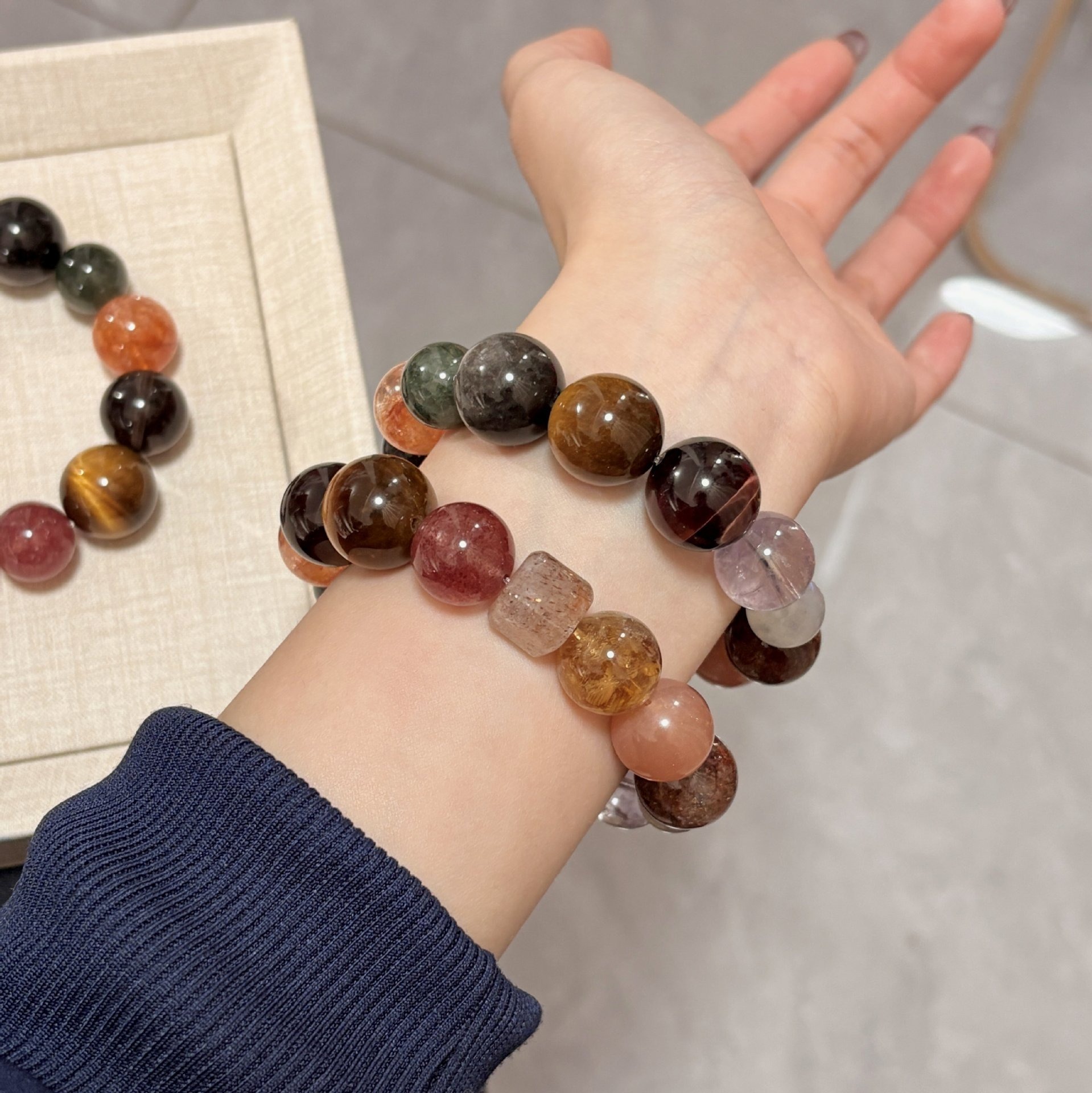 SIO Crystal希奧水晶｜【濃墨重彩】12種晶石全方位能量手鍊｜極致招財