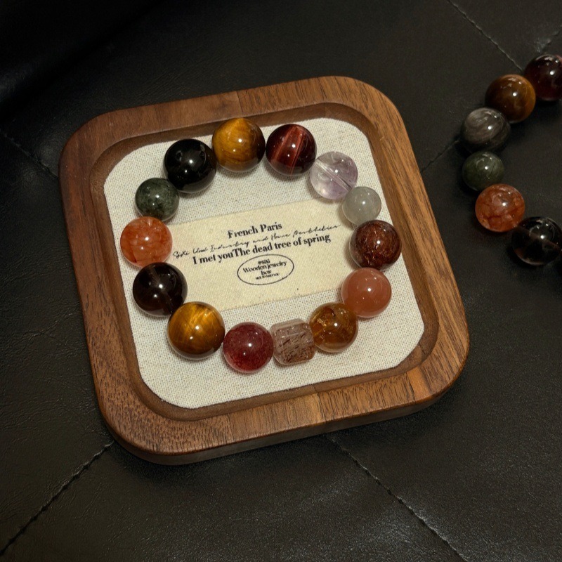 【濃墨重彩】黃虎眼x紅虎眼x黑金超七x銀曜石x太陽石x灰月光x黃塔晶x綠髮晶x紅膠花x草莓晶x紫水晶x冰種黑曜石