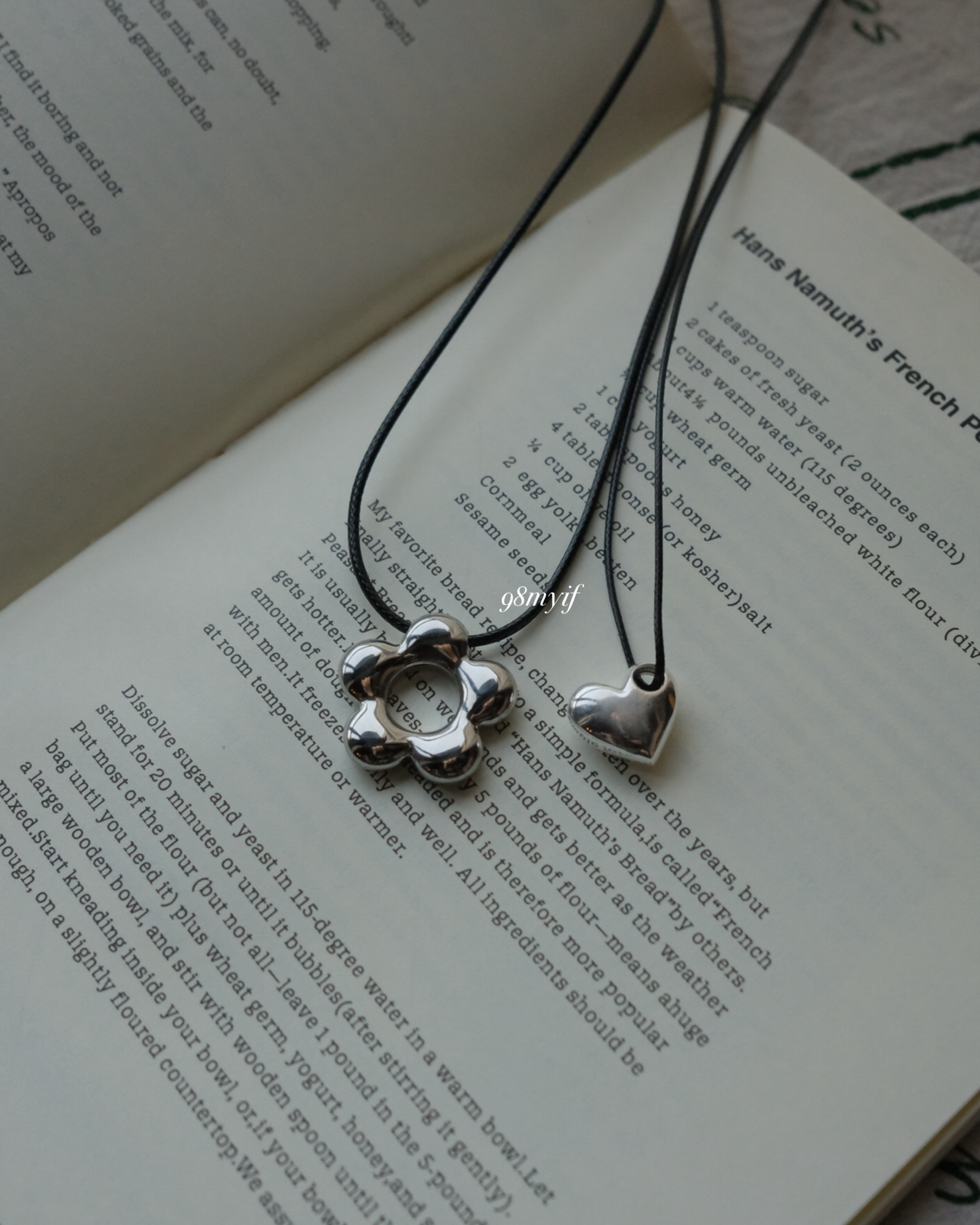 P02黑繩款長項鏈(2款/純銀&鈦鋼)