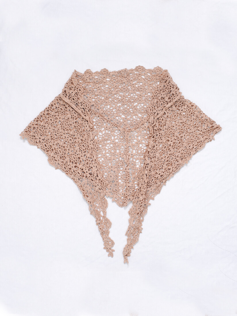 手鉤花邊棉蕾絲領片(6色)