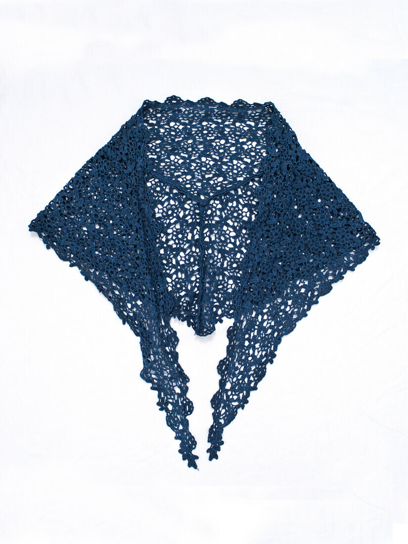 手鉤花邊棉蕾絲領片(6色)