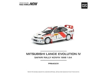 1:64 MITSUBISHI LANCER EVOLUTION IV SAFARI RALLY KENYA 1998