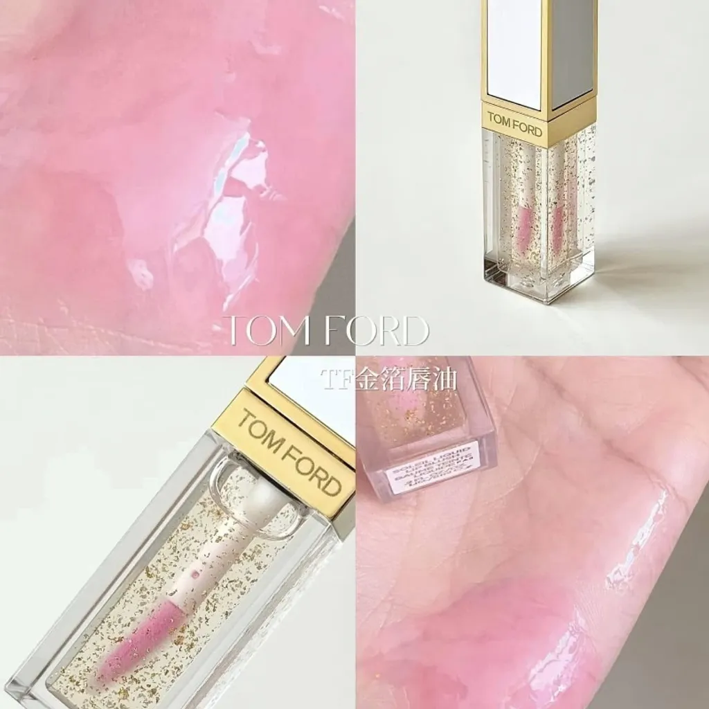 現 貨丨隨溫調色櫻花嫩唇 TOM FORD 24K 金箔變色唇油 3mL