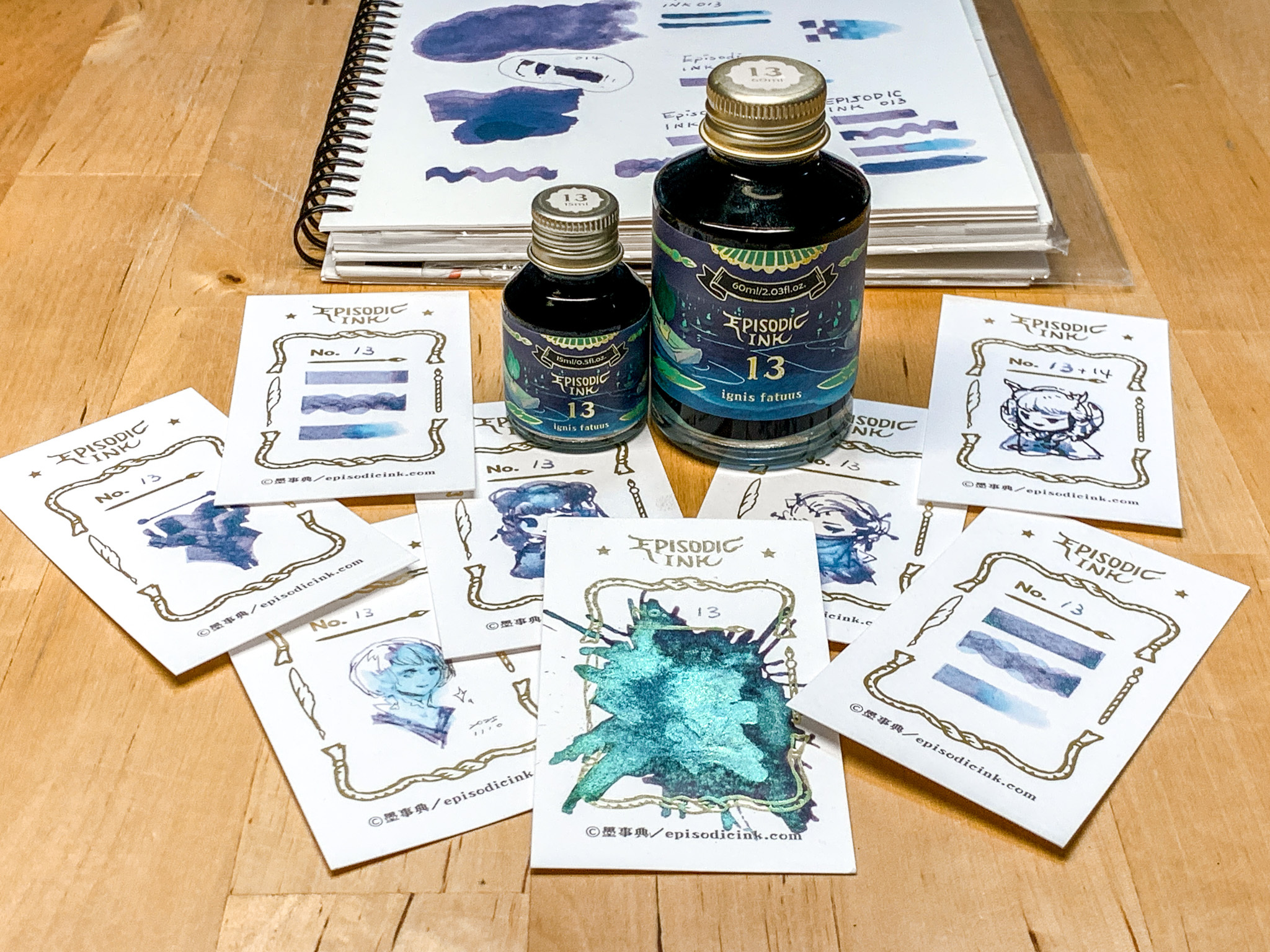 13號 燐火 沾水筆專用墨水 （亮粉）｜臺灣 墨事典