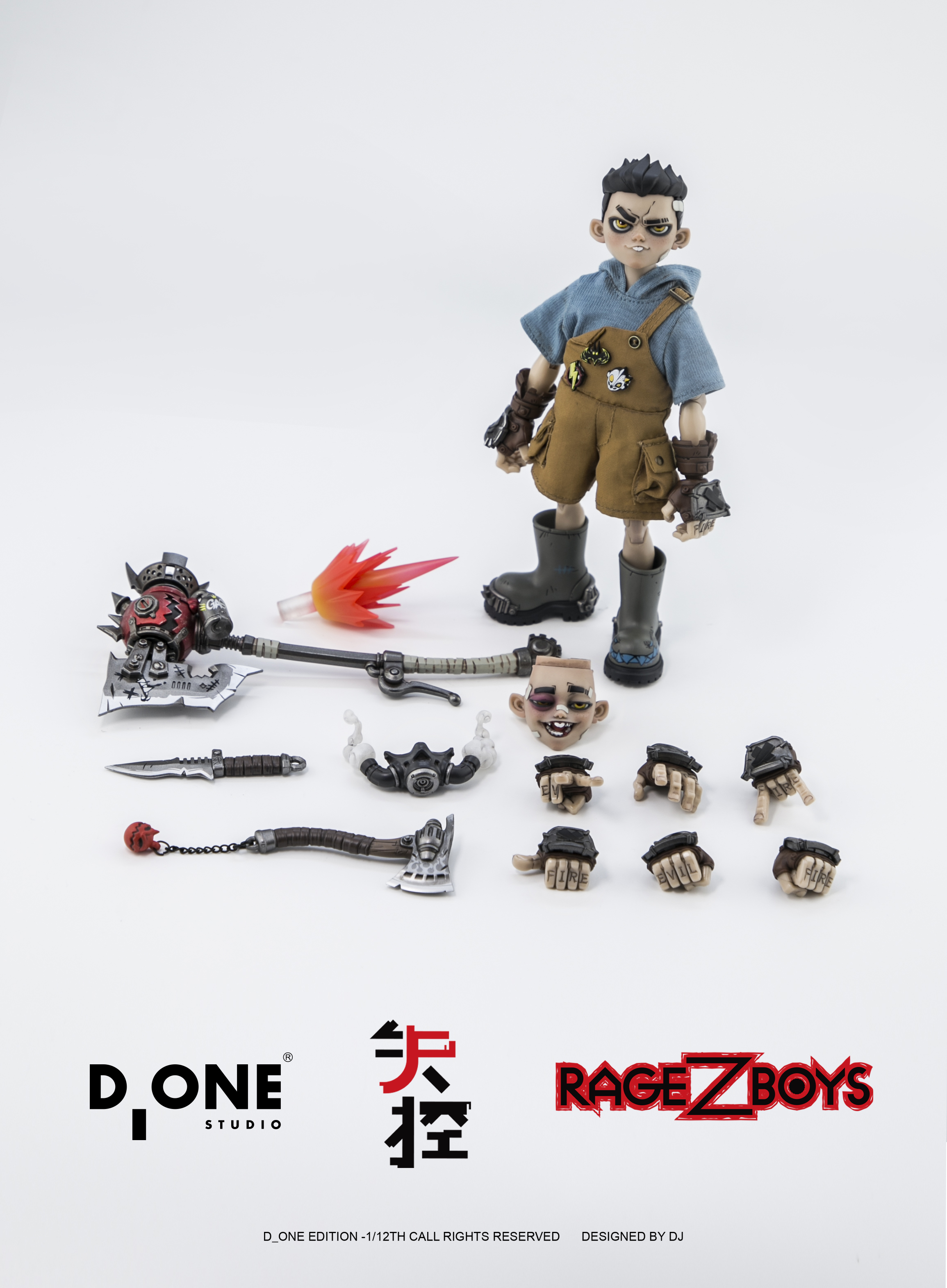 (Pre-Order) D_ONE STUDIO RAGE-ZBOYS Series - Yazai 1/12 Action Figure (Daily Edition)