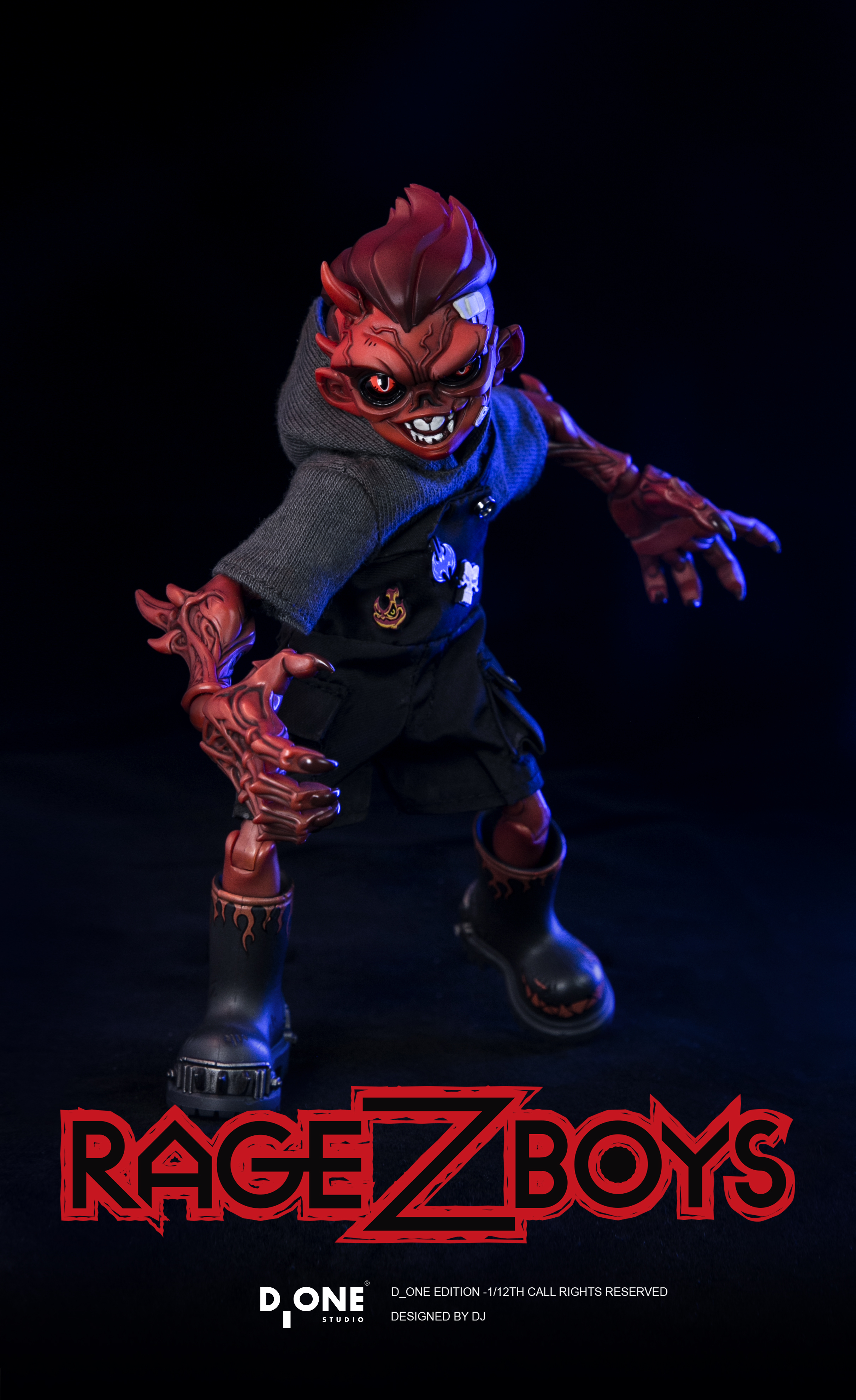 D_ONE STUDIO RAGE-ZBOYS Series - Yazai 1/12 Action Figu, image size:2423x3962