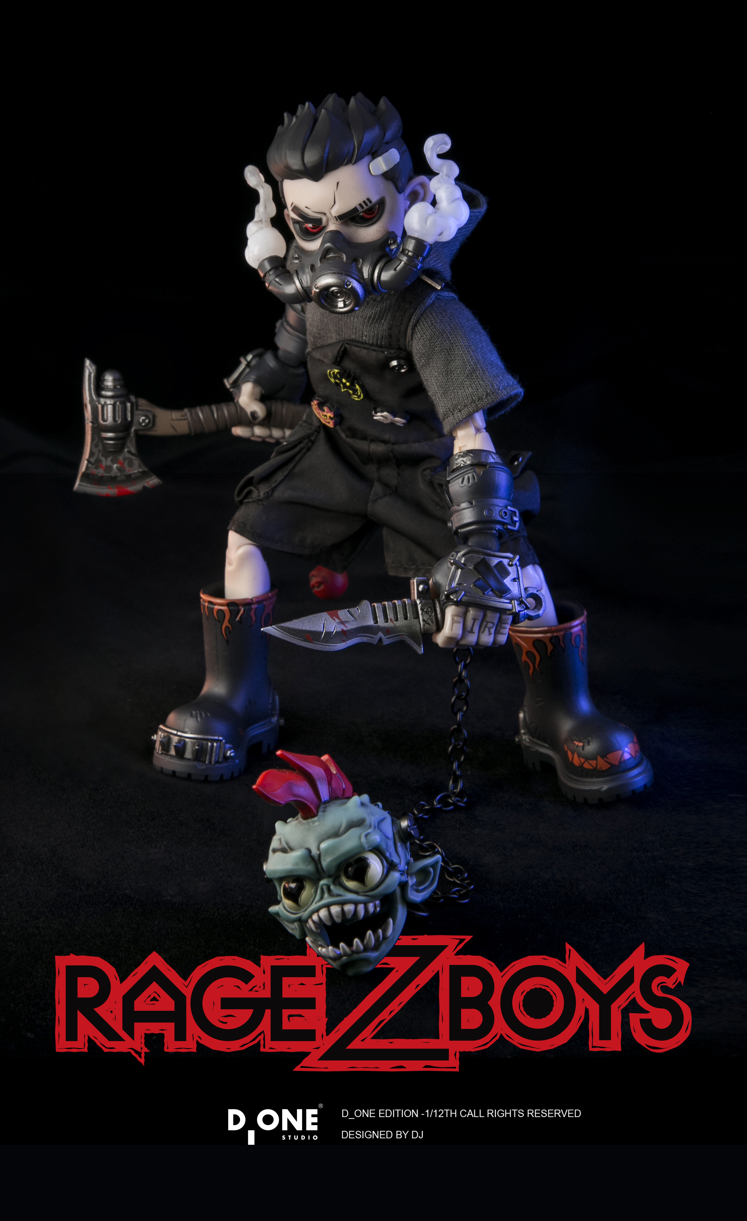 D_ONE STUDIO RAGE-ZBOYS Series - Yazai 1/12 Action Figu