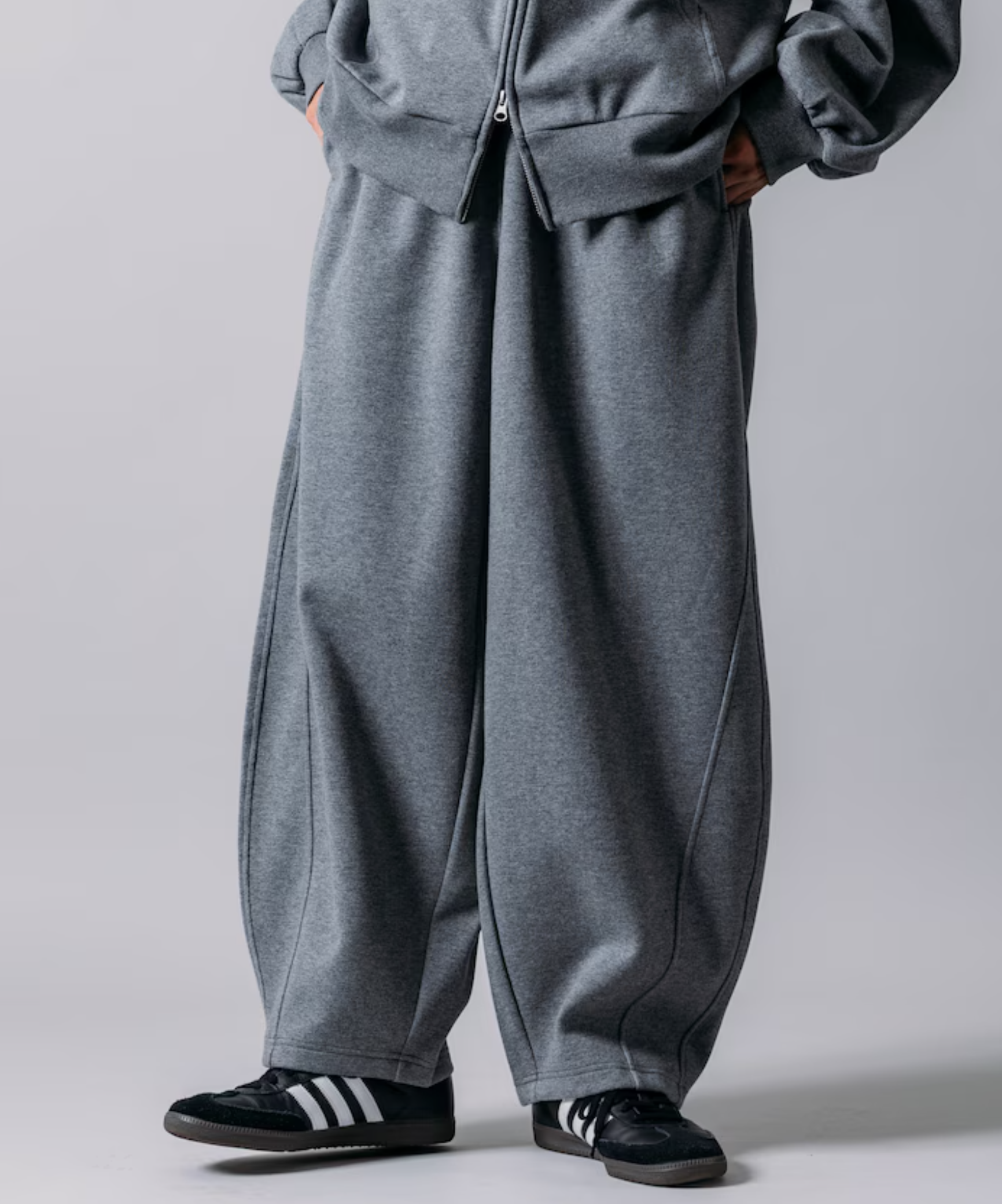預訂 | Freak's Store Wide Silhouette Bonded Barrel Leg Sweatpants 寬鬆 刷毛