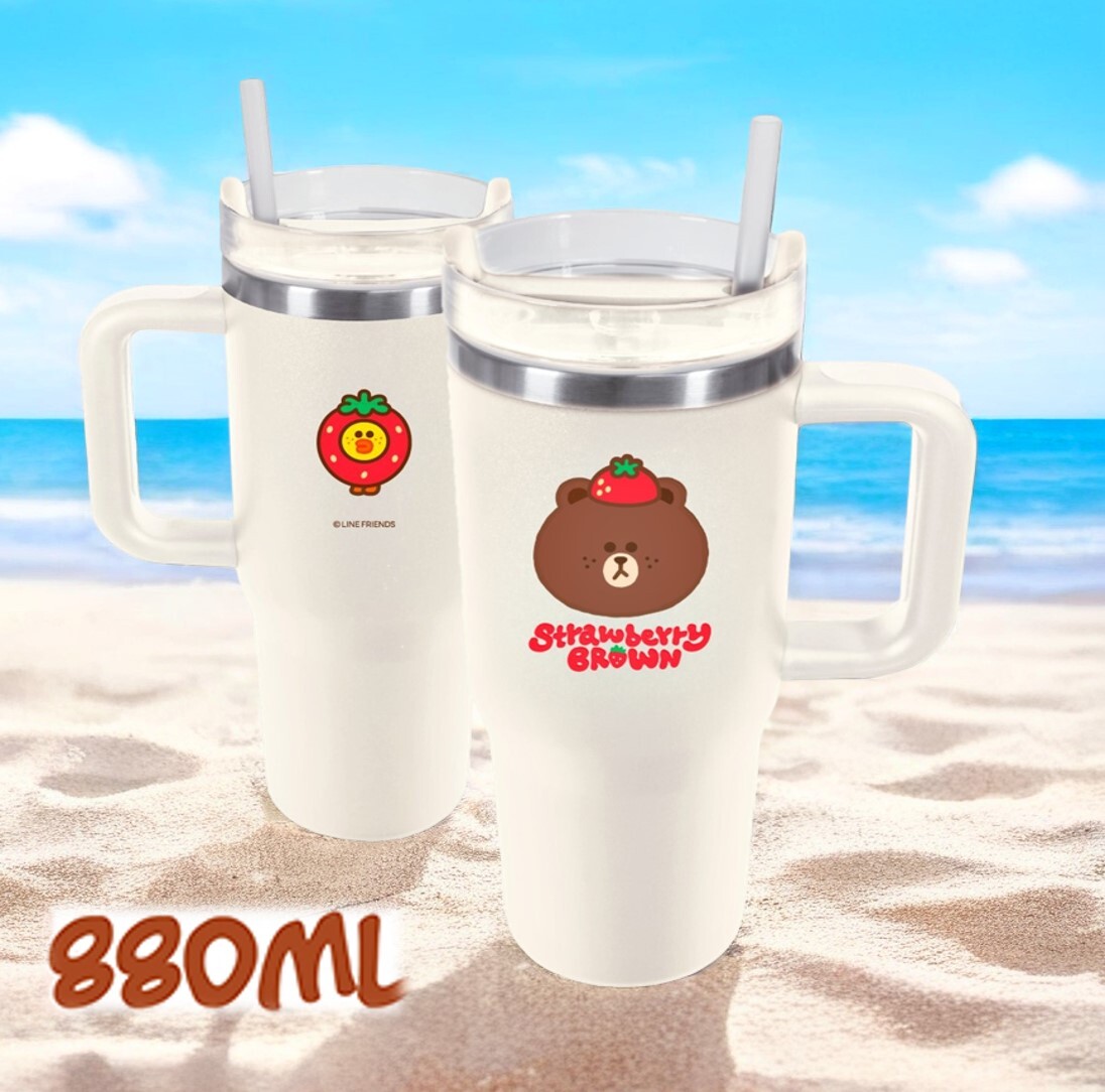 LINE FRIENDS|吸管保溫杯 巨無霸杯 大容量800ml