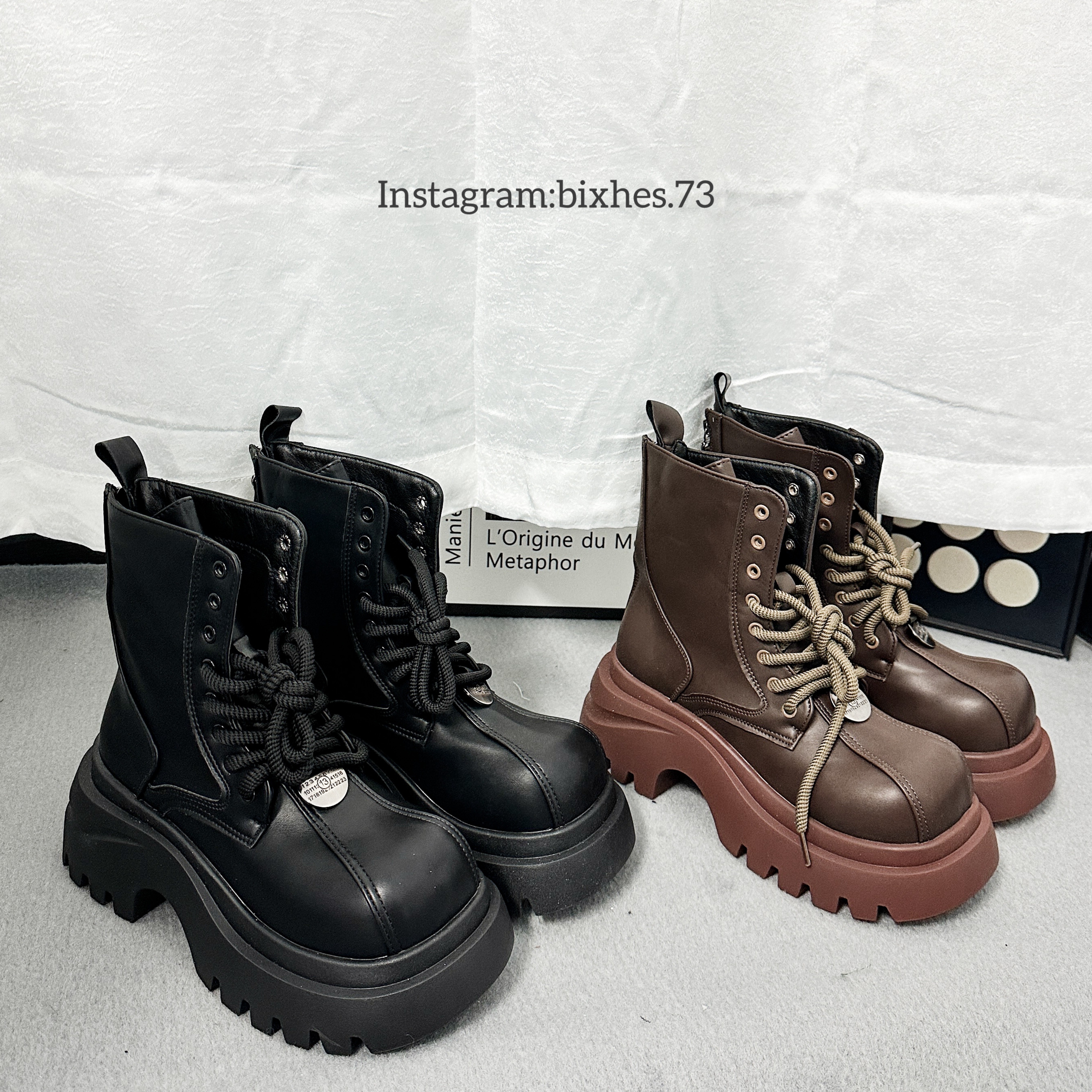 大頭粗繩厚底靴(N00002)