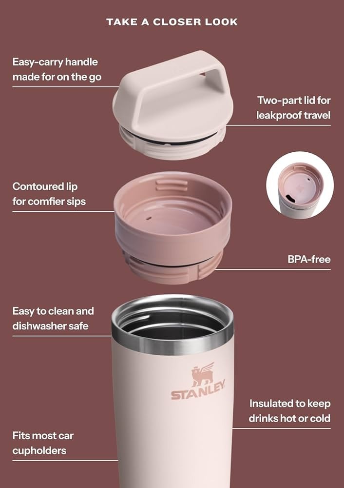 【預購】Stanley  LL112682  To Go Travel Mug 20 oz 白米色（飲茶專用款）