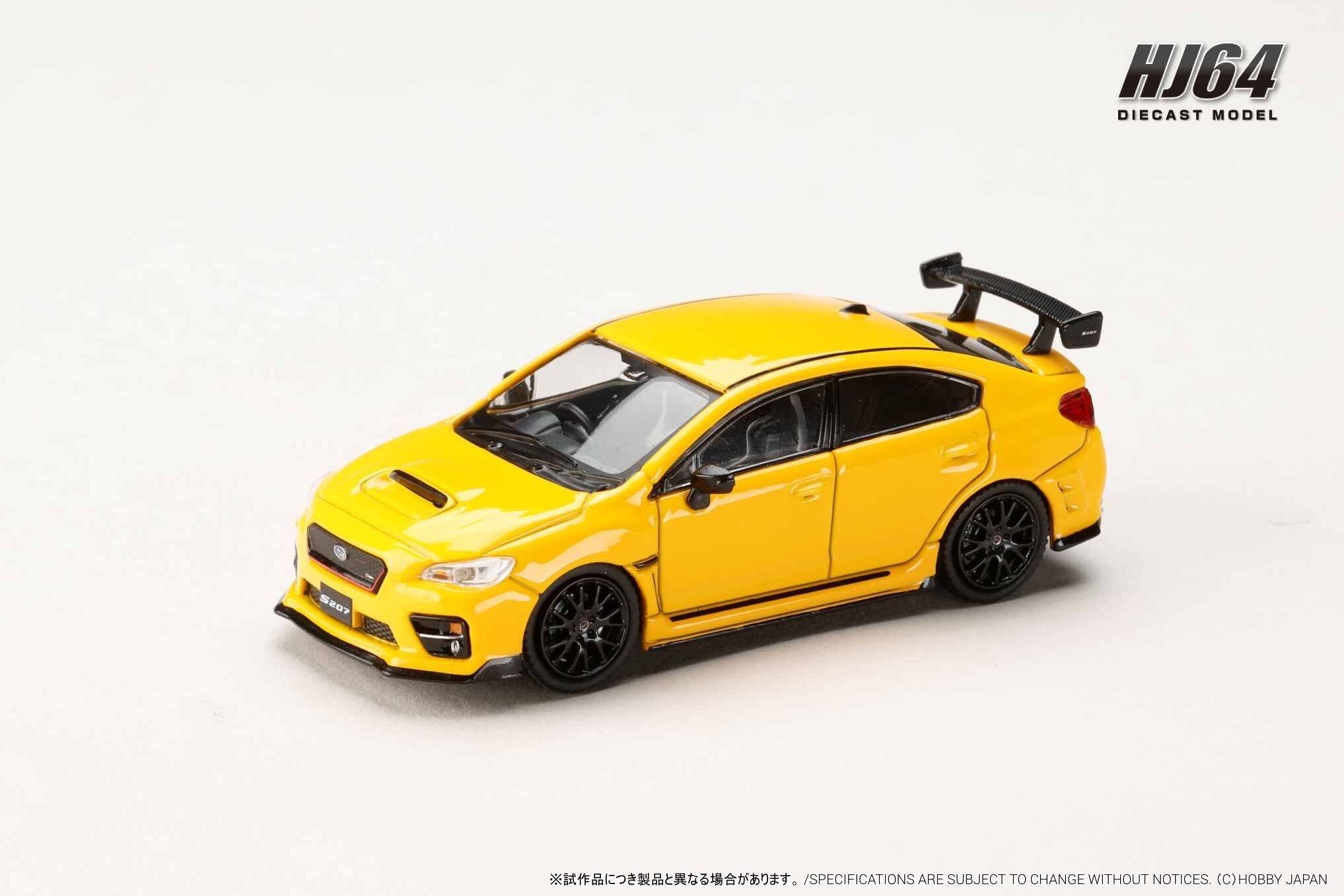 PO-$170 * HOBBY JAPAN * 1:64 SUBARU S207 NBR CHALLENGE PACKAGE Yellow Edition HJ643068Y