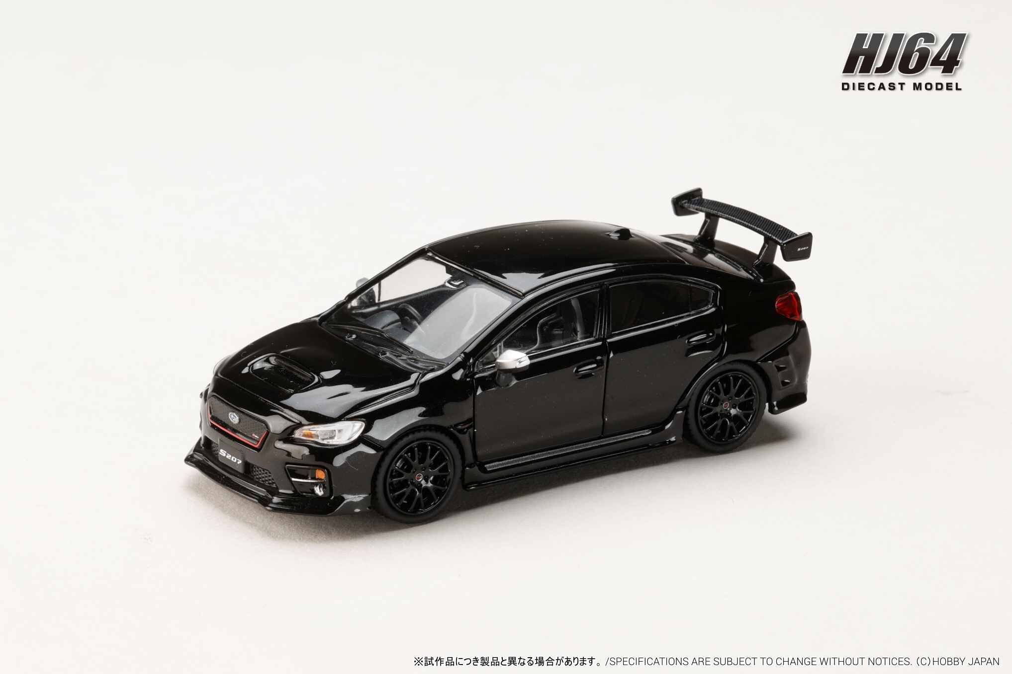 PO-$170 * HOBBY JAPAN * 1:64 SUBARU S207 NBR CHALLENGE PACKAGE BLACK HJ643068BK