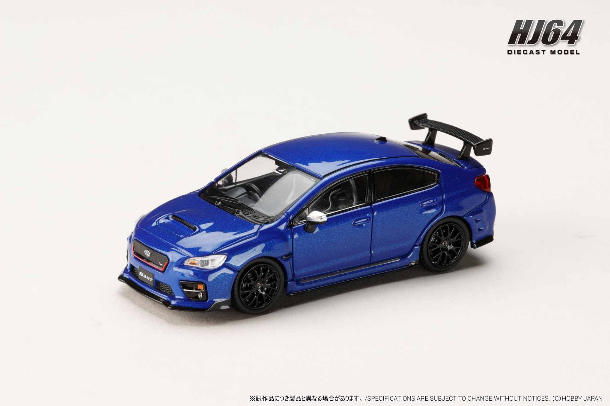 PO-$170 * HOBBY JAPAN * 1:64 SUBARU S207 NBR CHALLENGE PACKAGE BLUE HJ643068BL