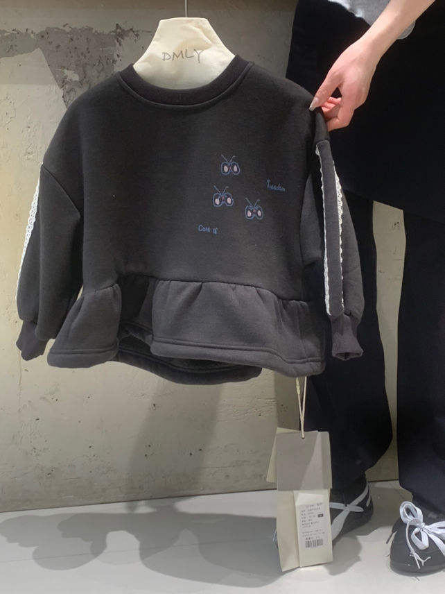 A03632手袖蕾絲裙擺上衣