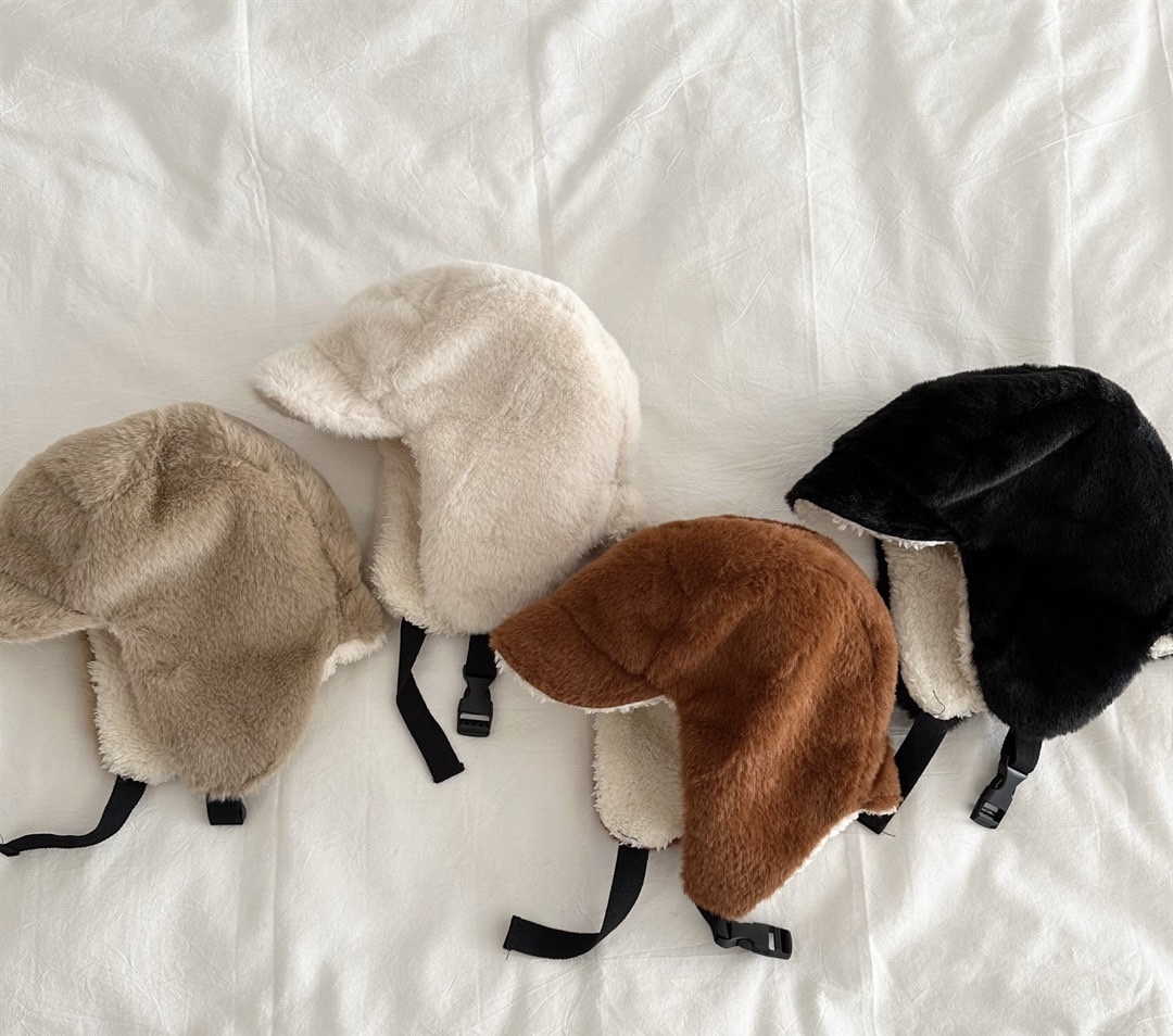 五色保暖毛絨飛行帽