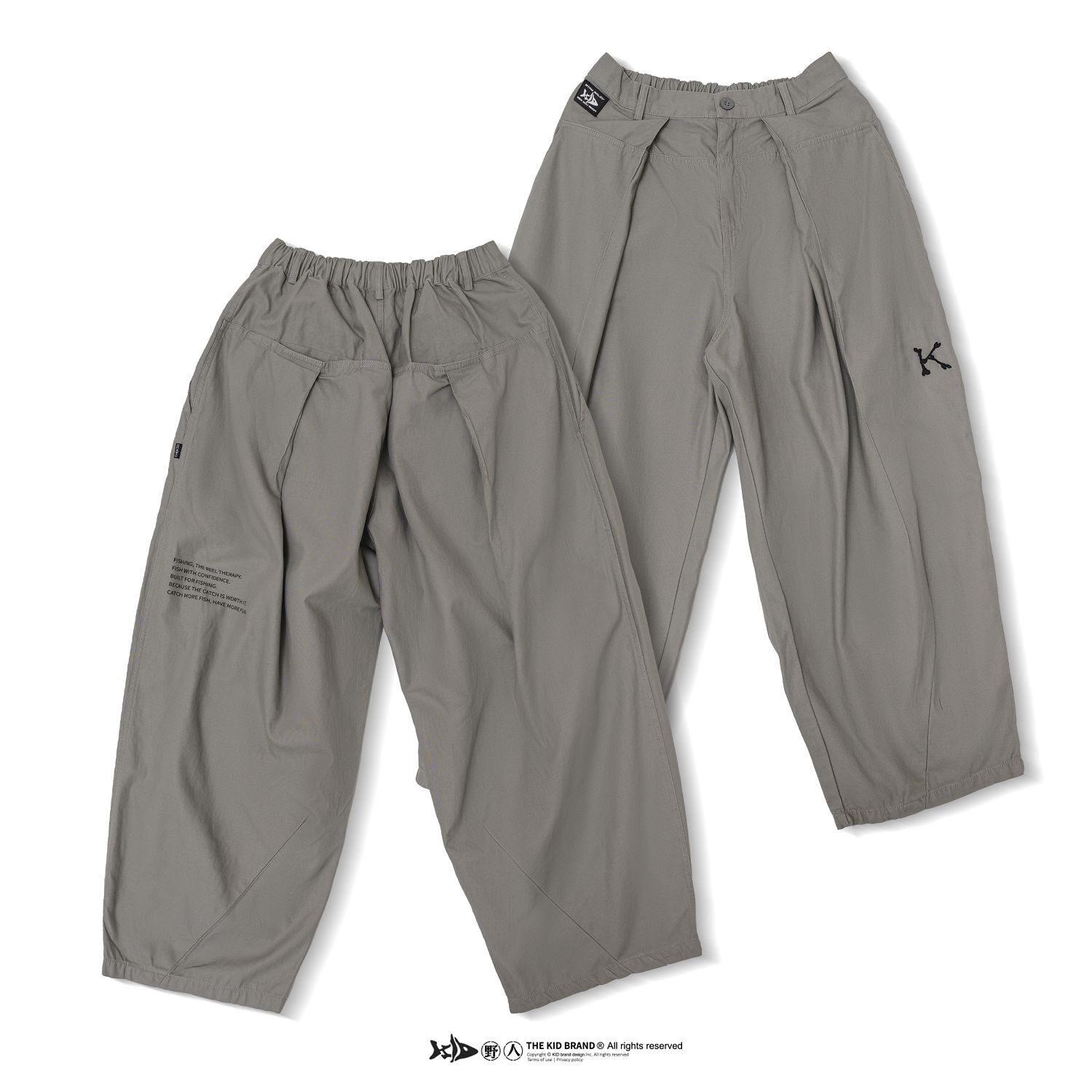 KID ® K骨頭寬版繭型長褲