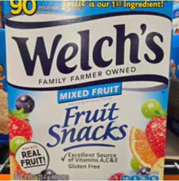 [U] CW WELCH'S MIXED FRUIT SNACKS, 90 POUCHES, 034856890089 (UCW51)