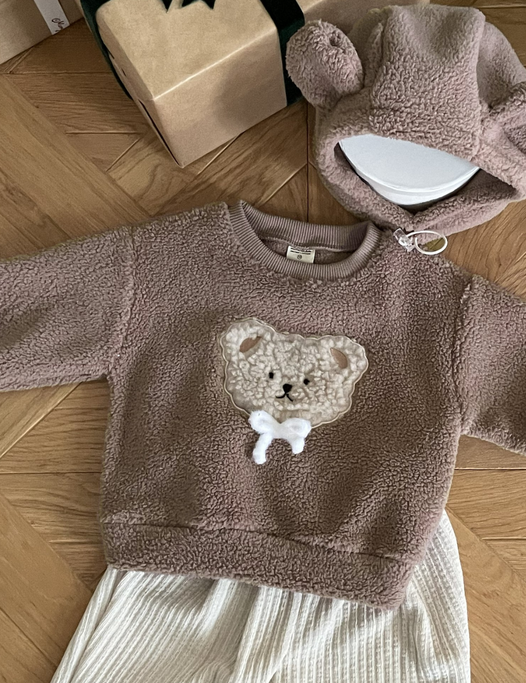 童趣立體熊熊緞帶上衣