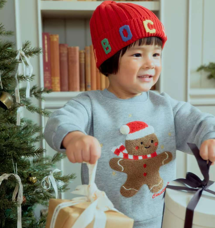 1SBB11T0264GY 1st Blue 灰色薑餅人長袖衛衣