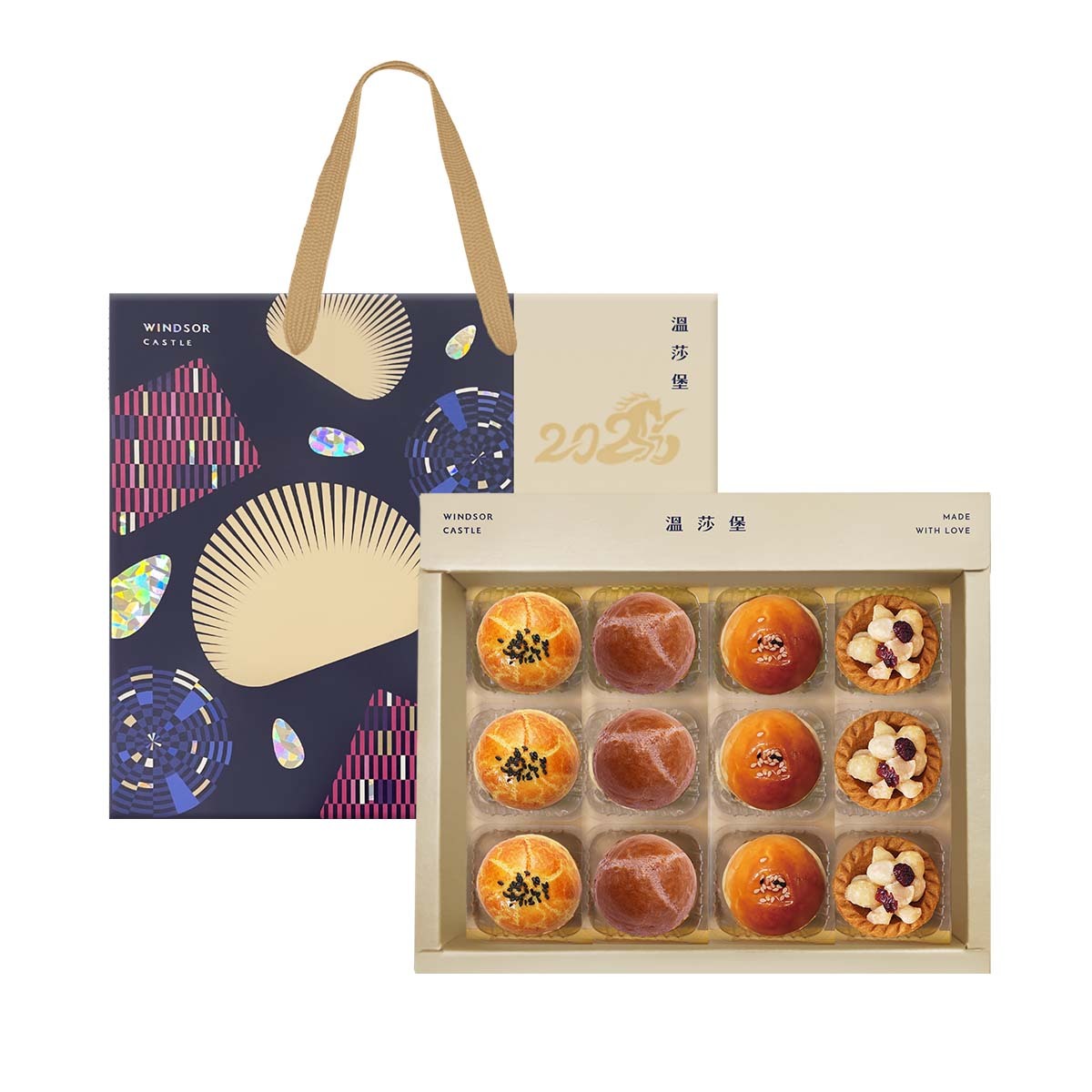 金饌富貴禮盒（12入）【蛋黃酥/堅果塔/春節禮盒/過年/新年/開工/禮盒/馬年限定/企業福委送禮/2026】