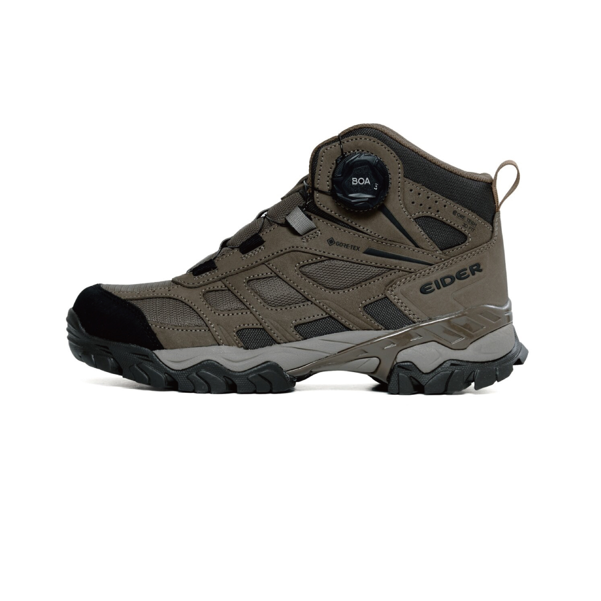 【EIDER】GTX防水旋鈕快扣中筒登山鞋/25EDUF25G03-[卡其綠]