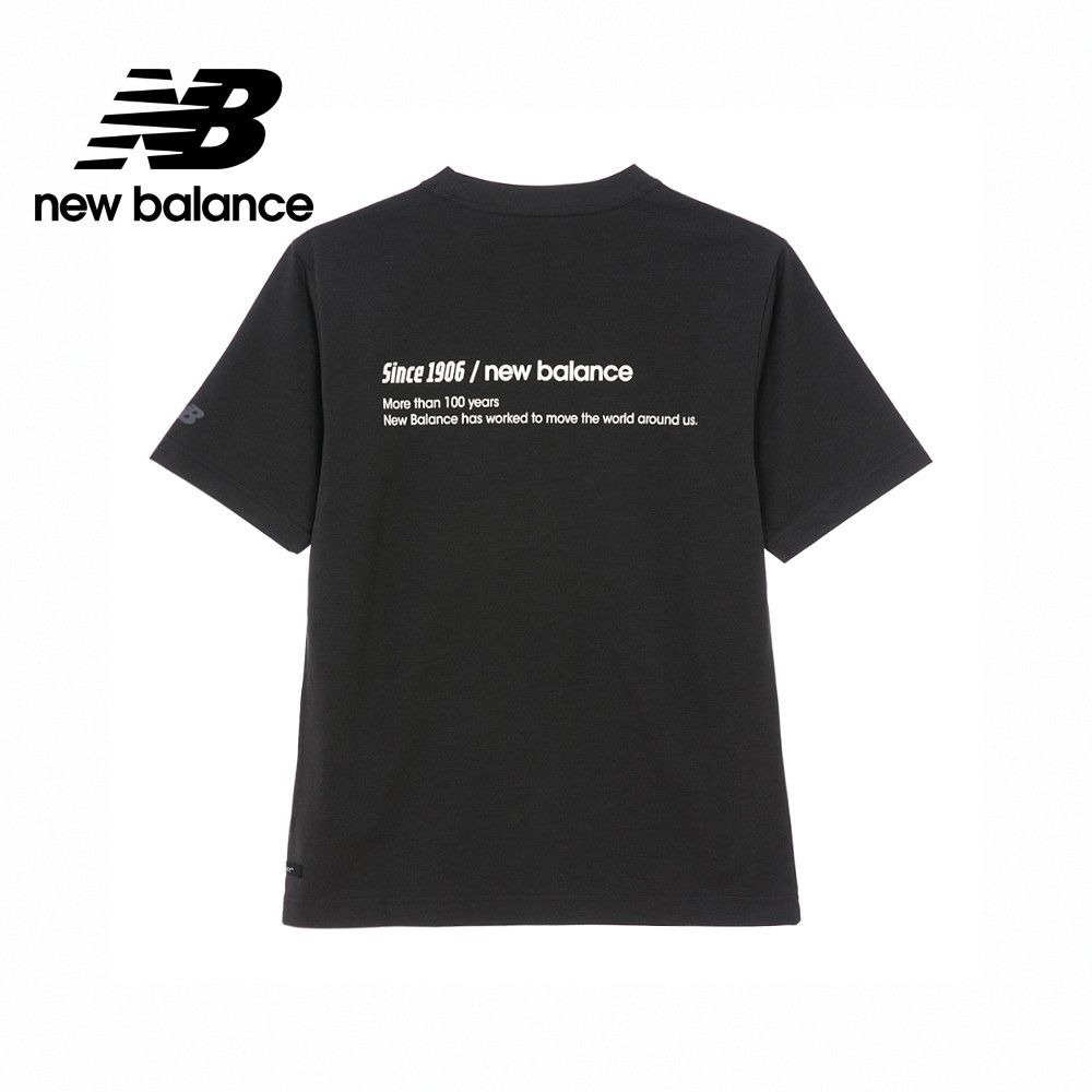 NEW BALANCE 短T NB 黑色 燙印LOGO 涼感 短袖 男 NEF29481DKG