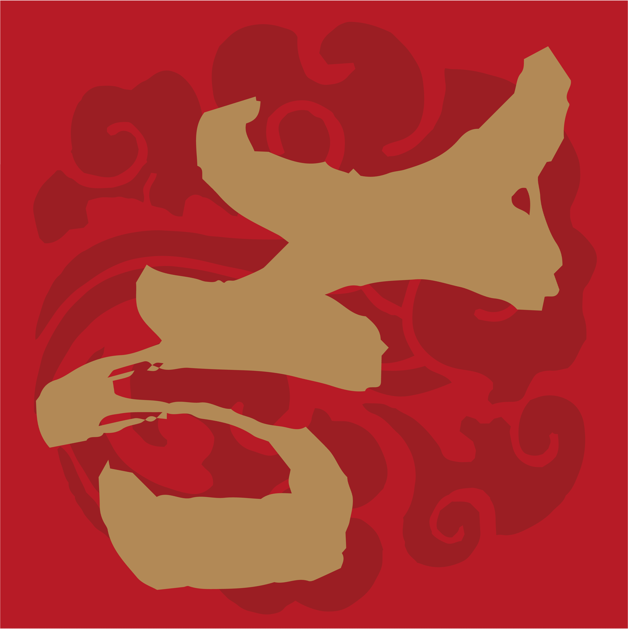 春聯_吉 (炫金) ｜ 大吉大利・新春報喜 - ArtLife開運數字油畫【DR185】