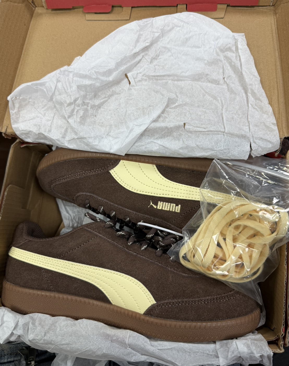 <⚠出清大雜燴⚠>NG品-23.5cm-Puma 9-T suede 復古麂皮 摩卡拿鐵