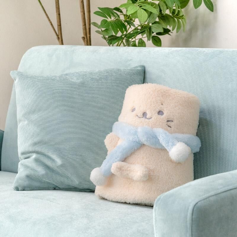 Sirotan 膝上毯-圍巾小白 (70×95cm)