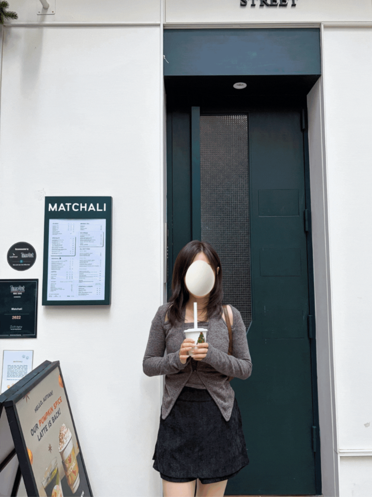 《KR》顯腿長！絨毛側開叉短裙褲