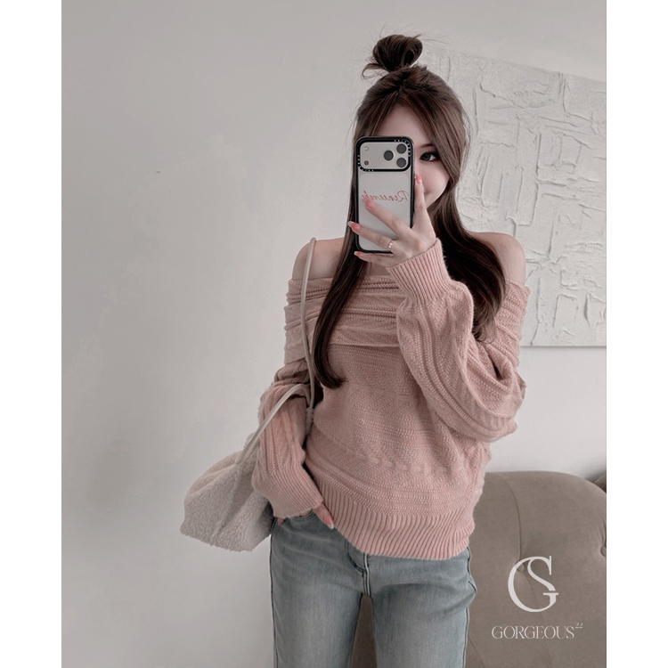 M67「立體麻花大翻領韓系毛衣」