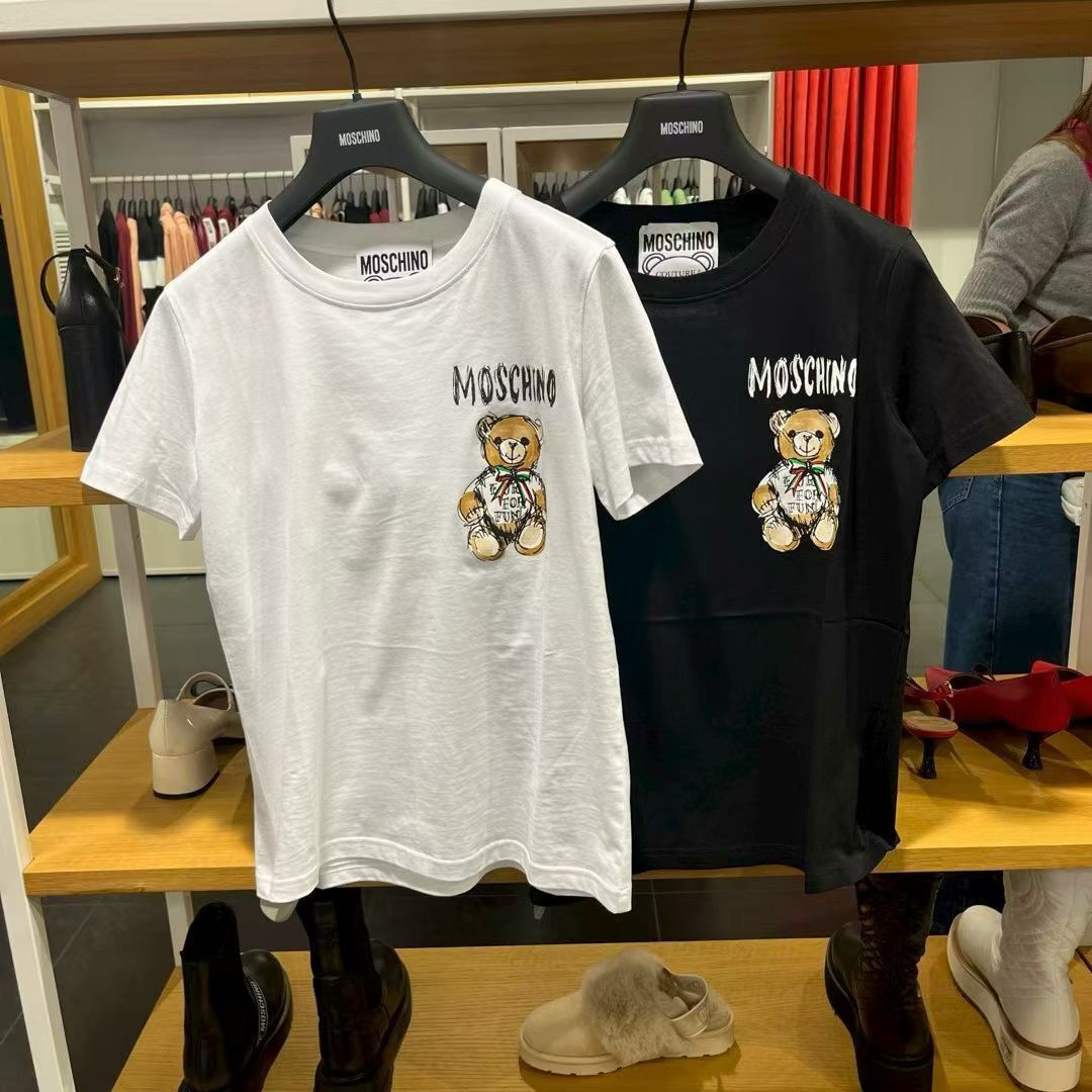 【預購】AE112613 Moschino Teddy bear 女裝印花短T恤