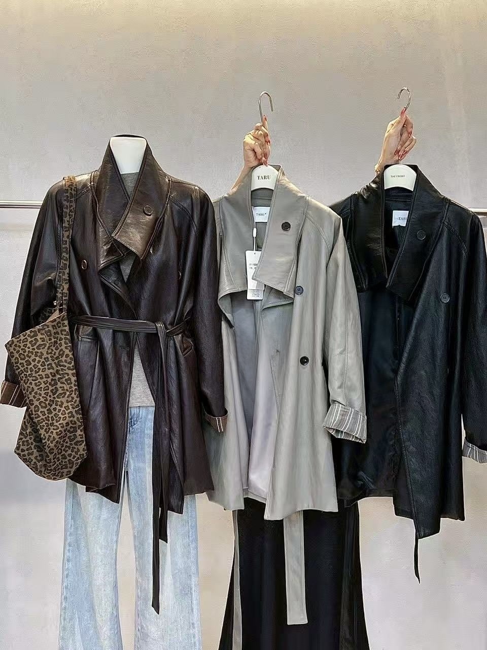 1006 高質感蛋白皮外套