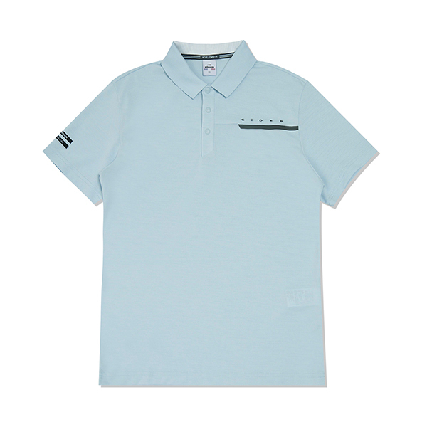 【EIDER】男涼感快乾短袖 Polo衫 / 22EDMM22263-[水藍]