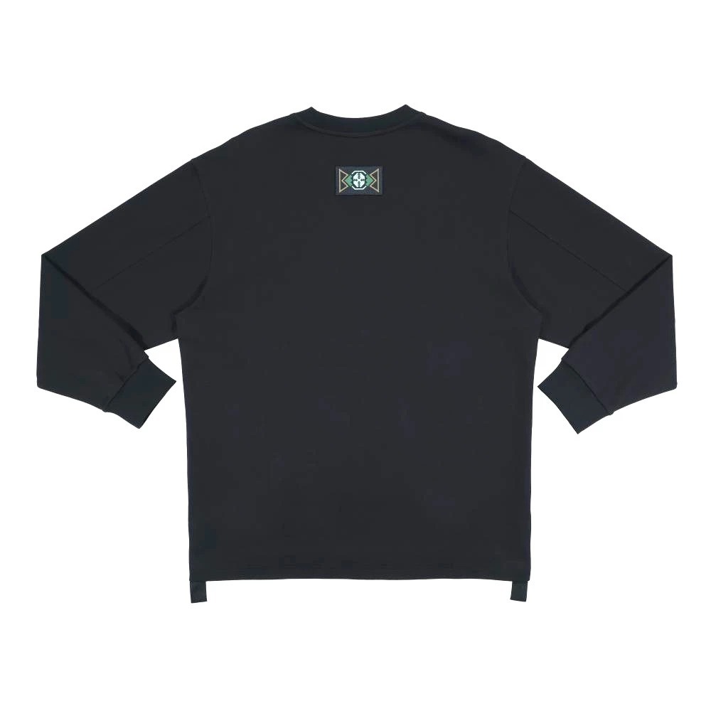 KANGOL 大學T 黑 LOGO 側開岔 長袖 上衣 中性 6555100120