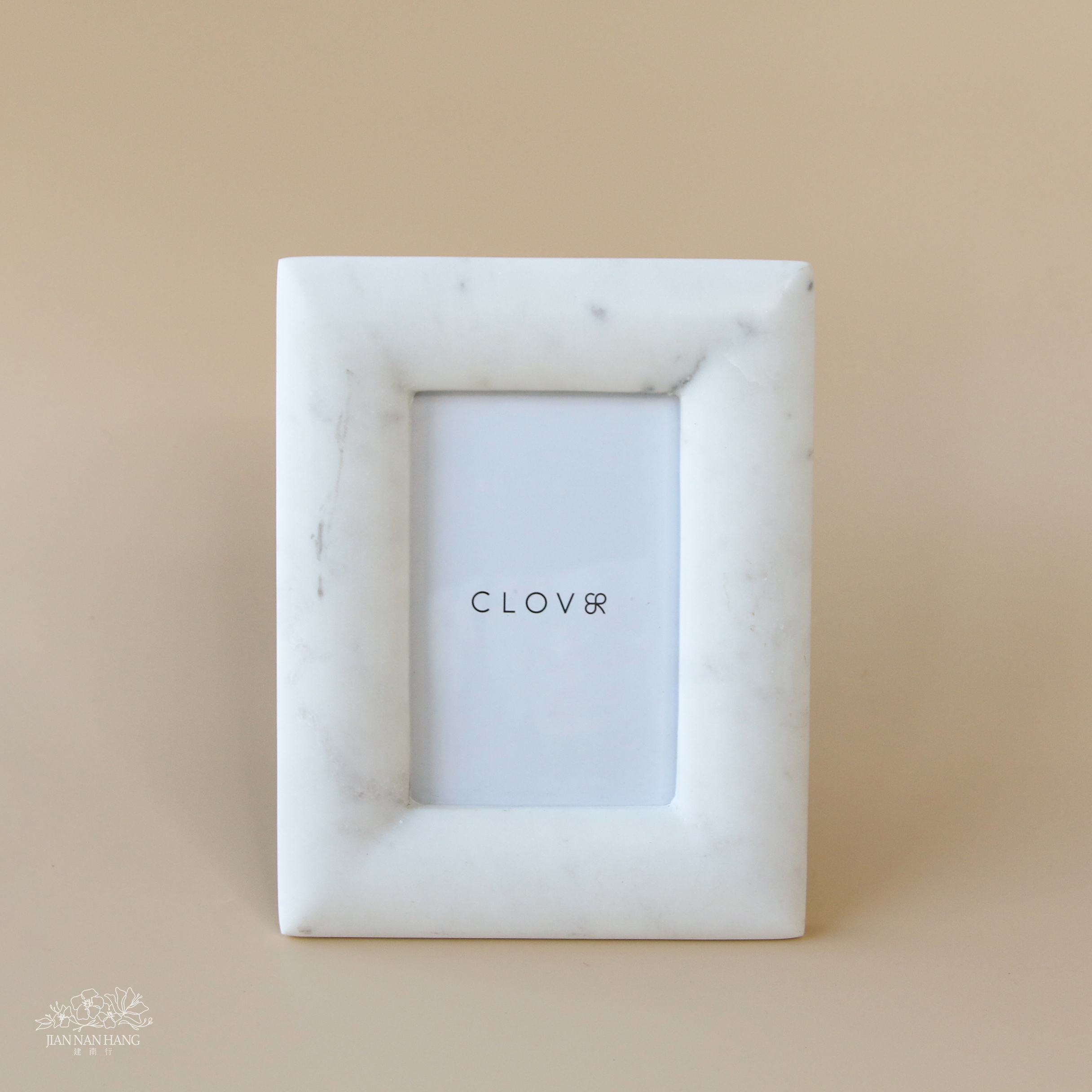 裝飾 大理石相框 白