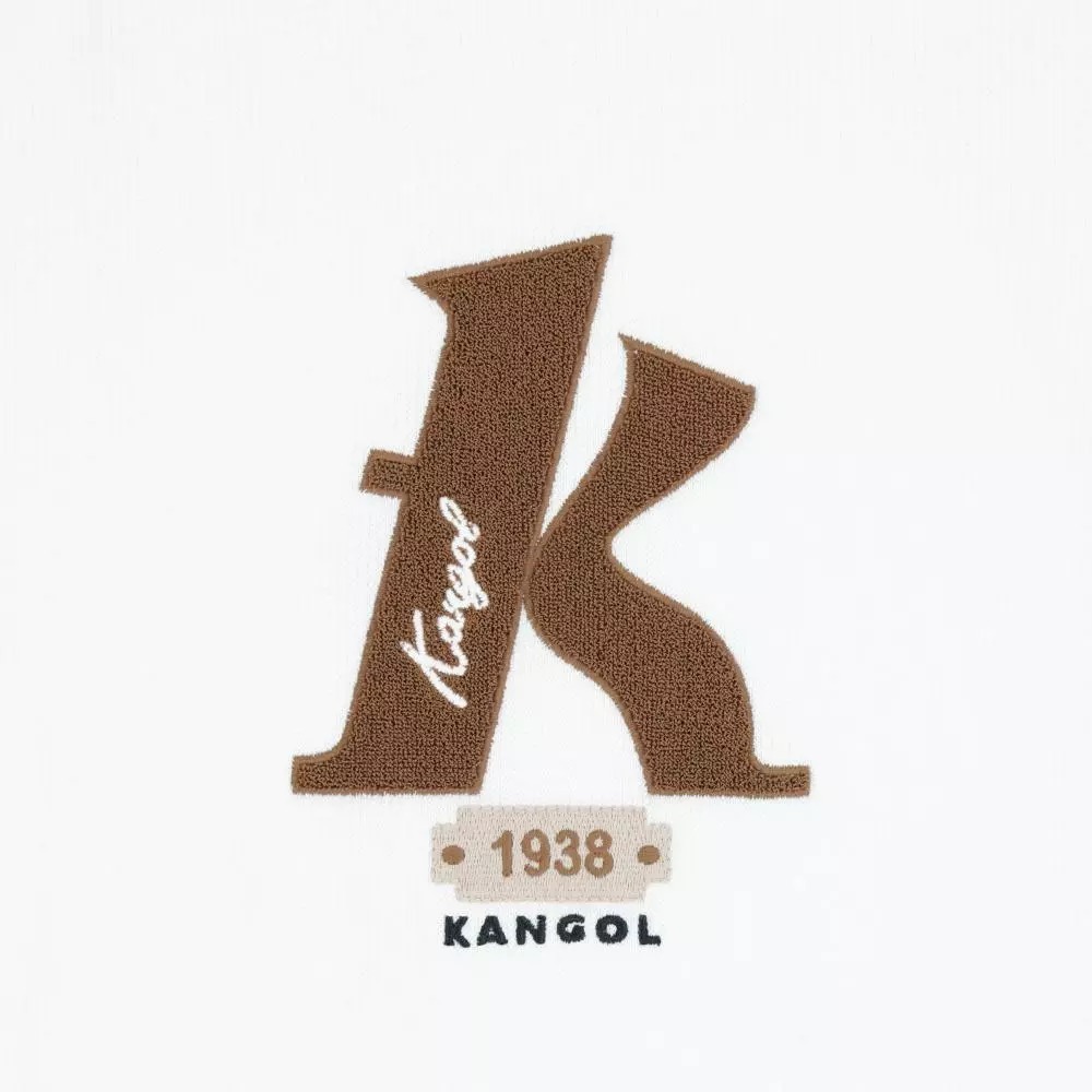 KANGOL 大學T 白 K字 經典 棉T 長袖 上衣 中性 6555100400