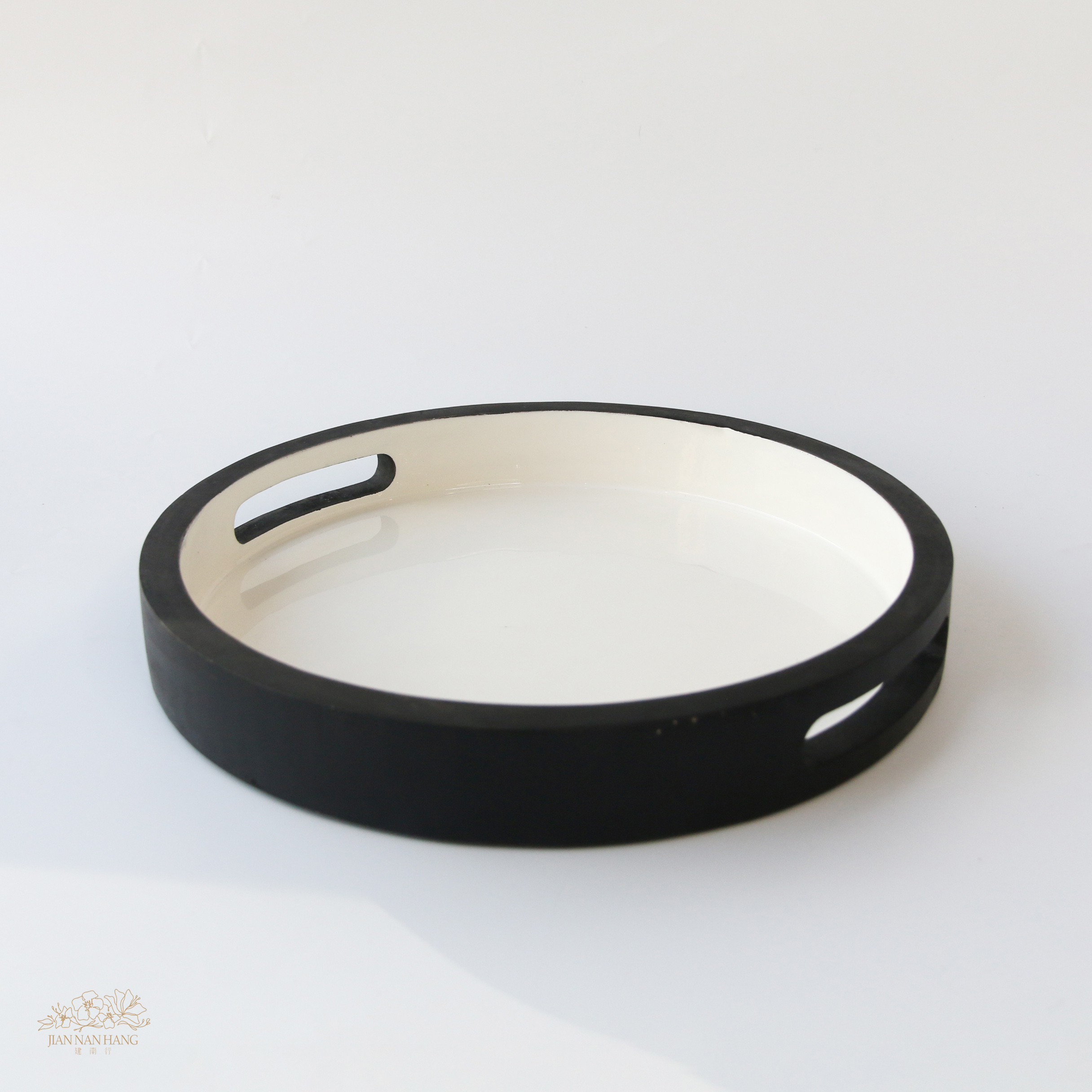 木製花器 簡約托盤 白底