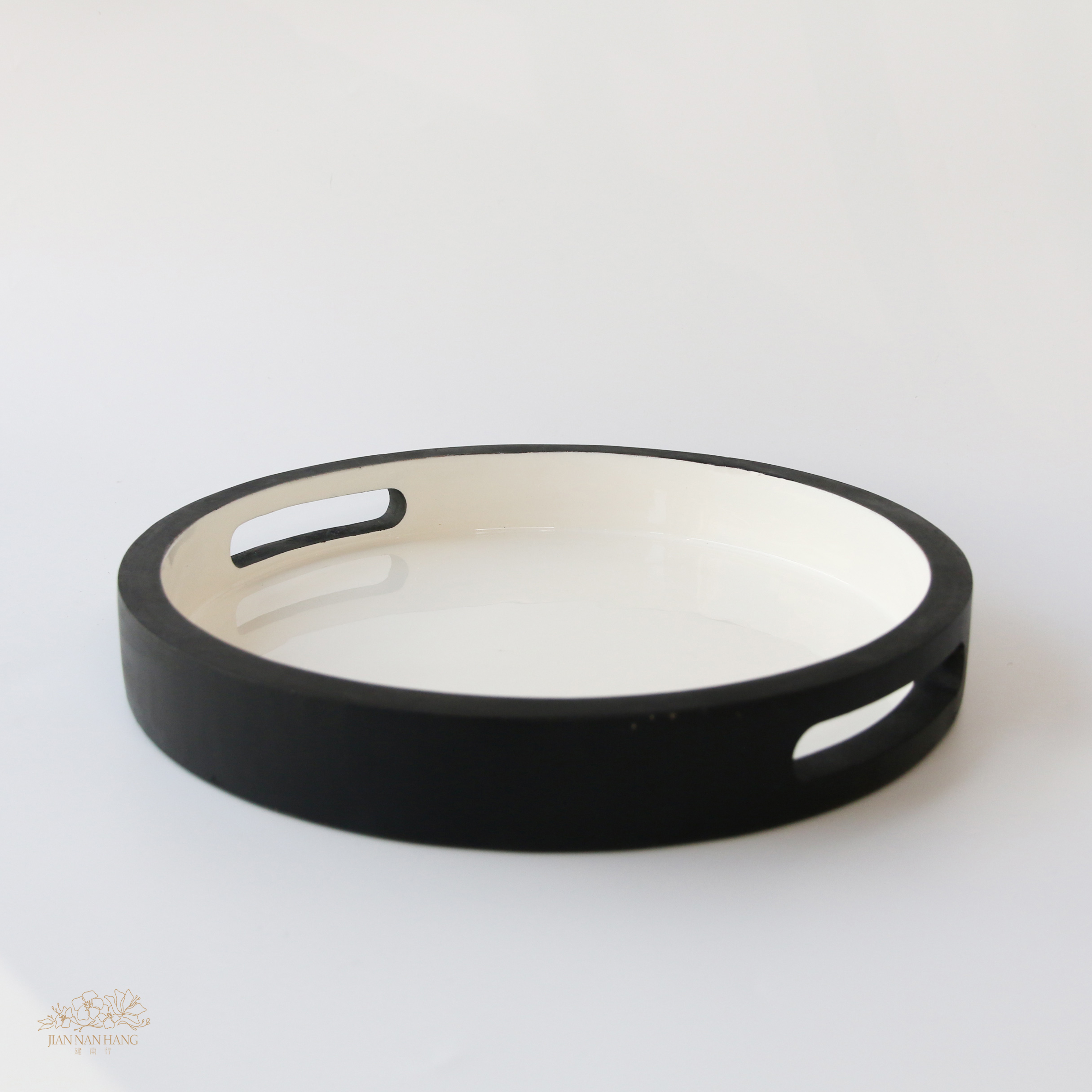 木製花器 簡約托盤 白底