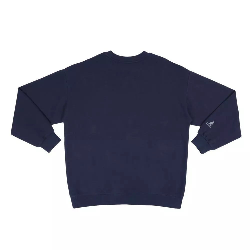 KANGOL 大學T 深藍 K字 經典 棉T 長袖 上衣 中性 6555100480