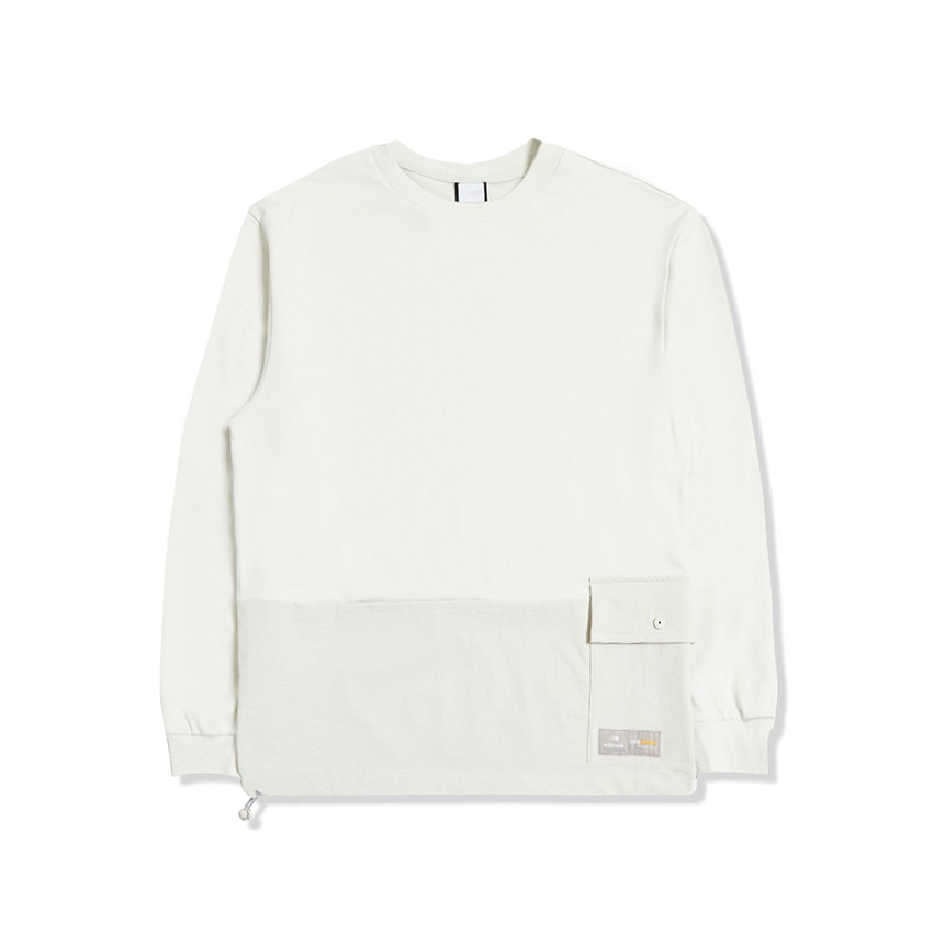 【EIDER】中性CORDURA耐磨異材質拼接長袖上衣 / 22EDUU22253[淺灰]