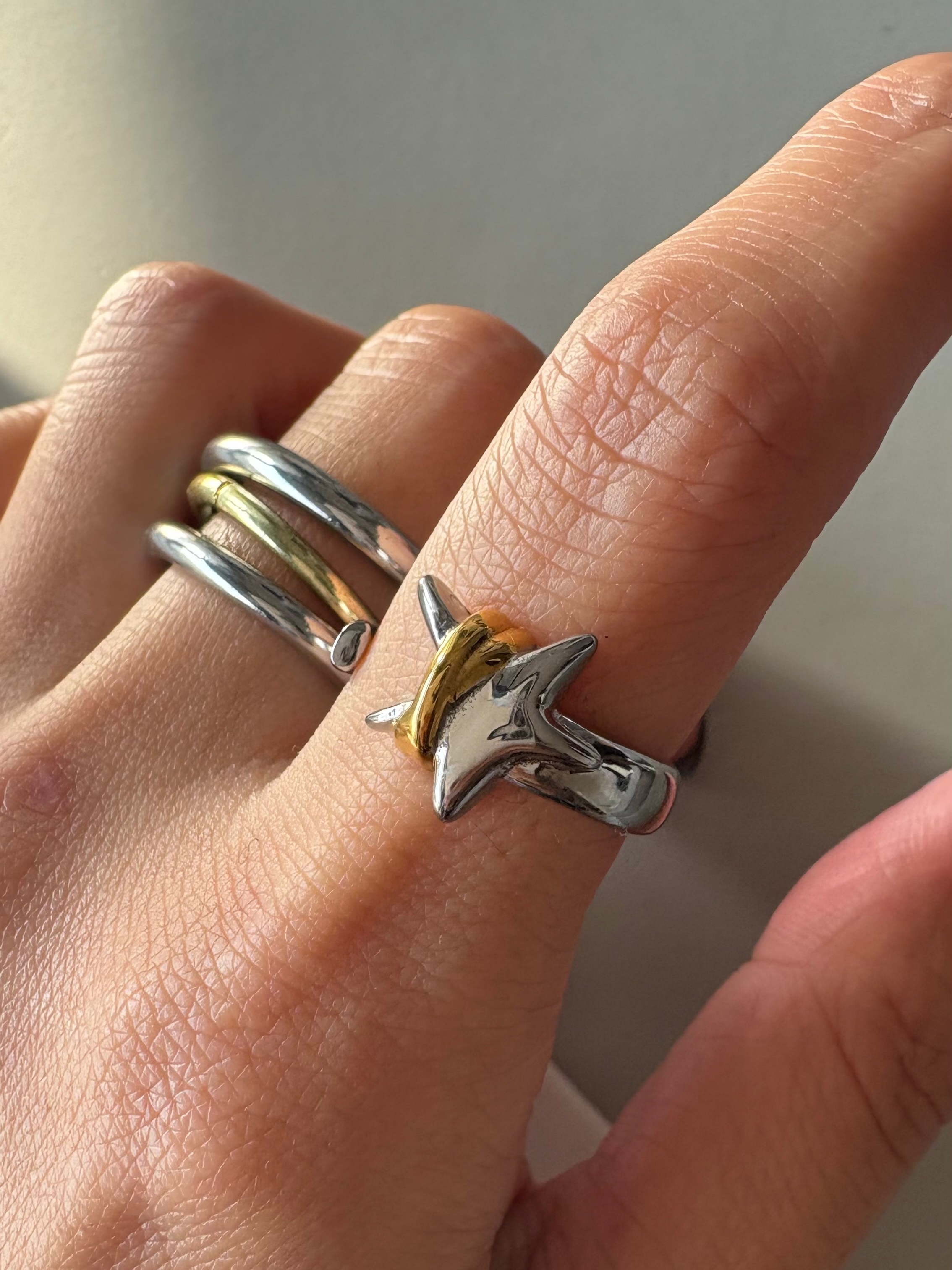 original bi-color star ring