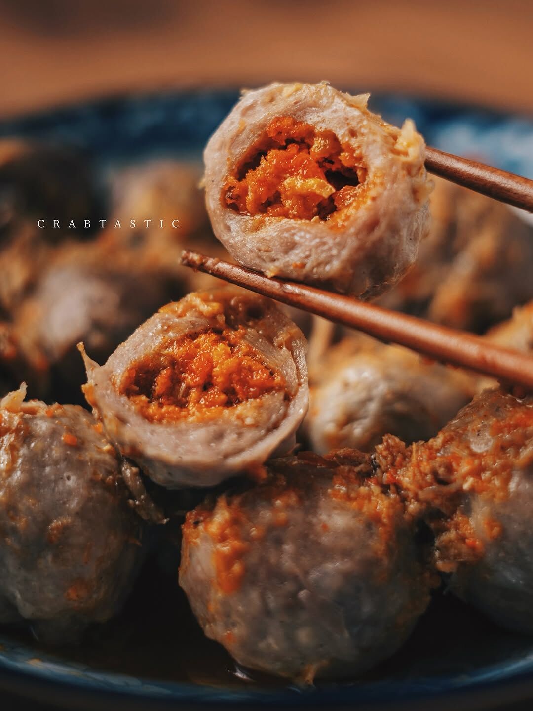 大閘蟹粉流心牛丸（100% 潮汕牛肉手打！）