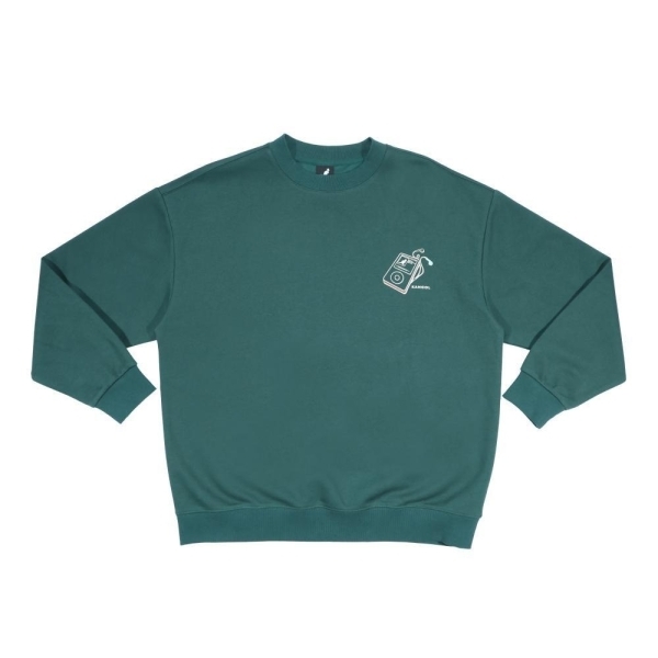 KANGOL 大學T 綠 拼圖 旗幟 長袖 上衣 中性 6555100571